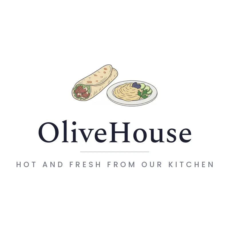 An illustrated gyro plate restaurant logo on a white background.