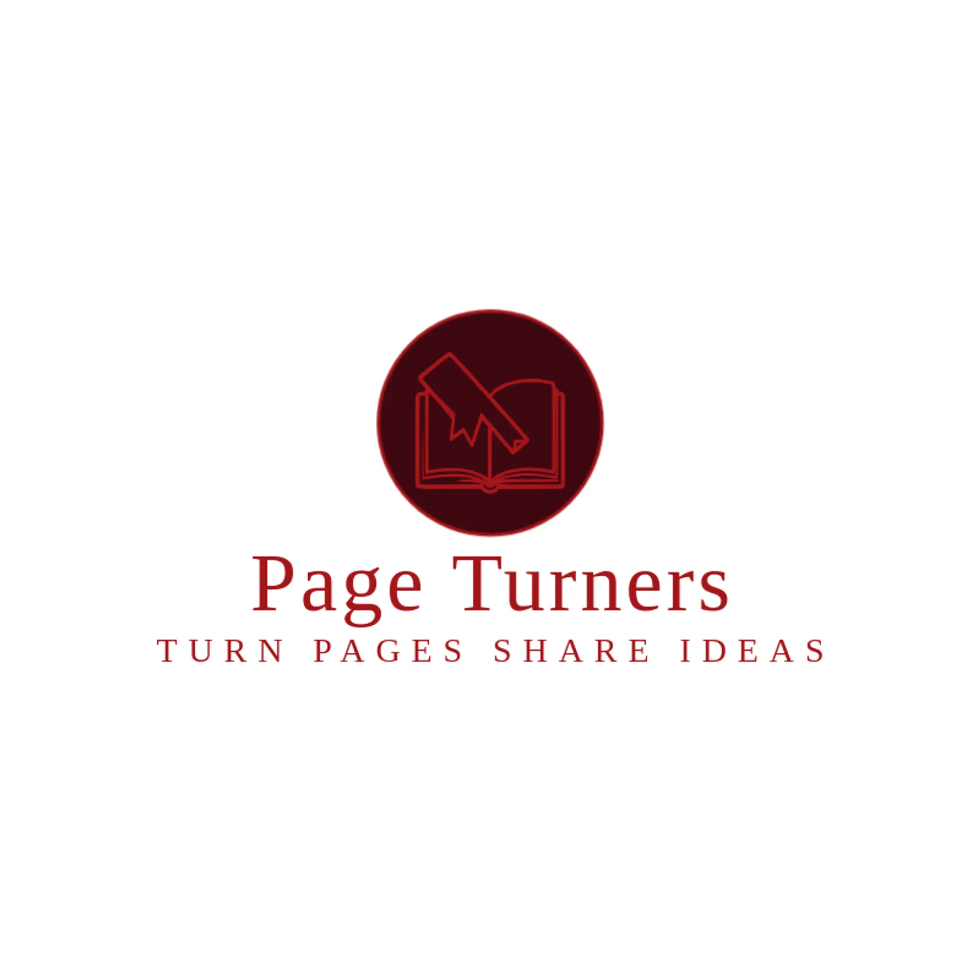 Page Turners logo for book club
