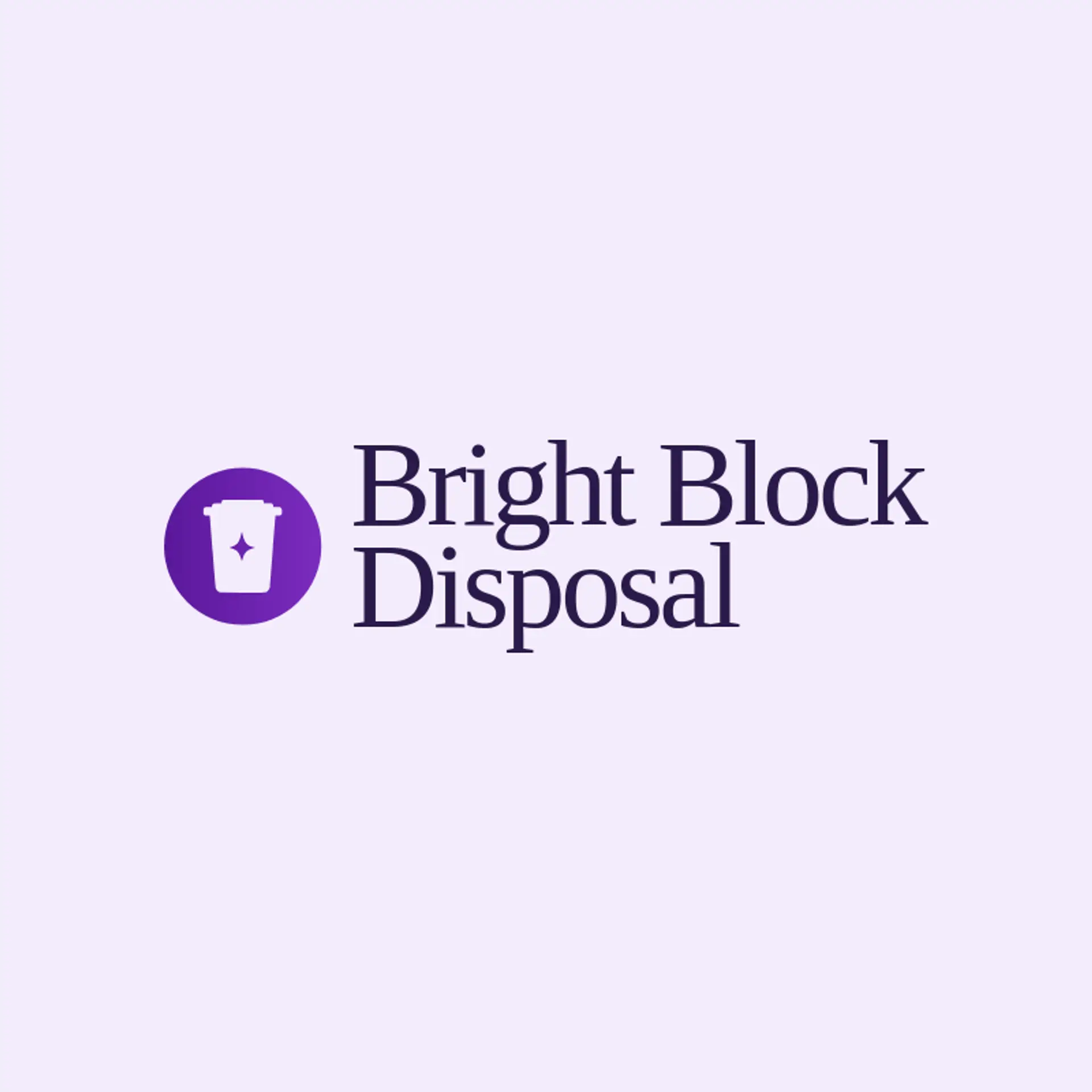 Bright Block Disposal logo for garbage