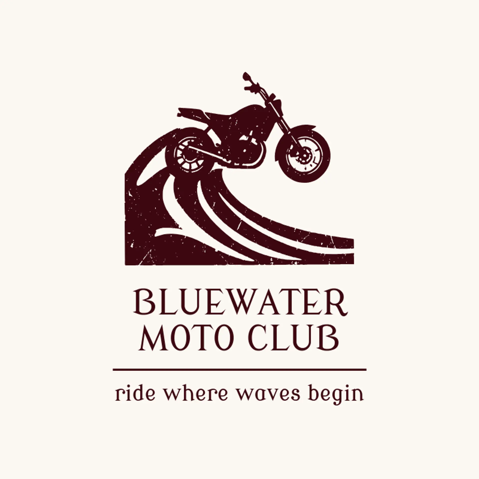 Bluewater Moto Club logo for motorcycle