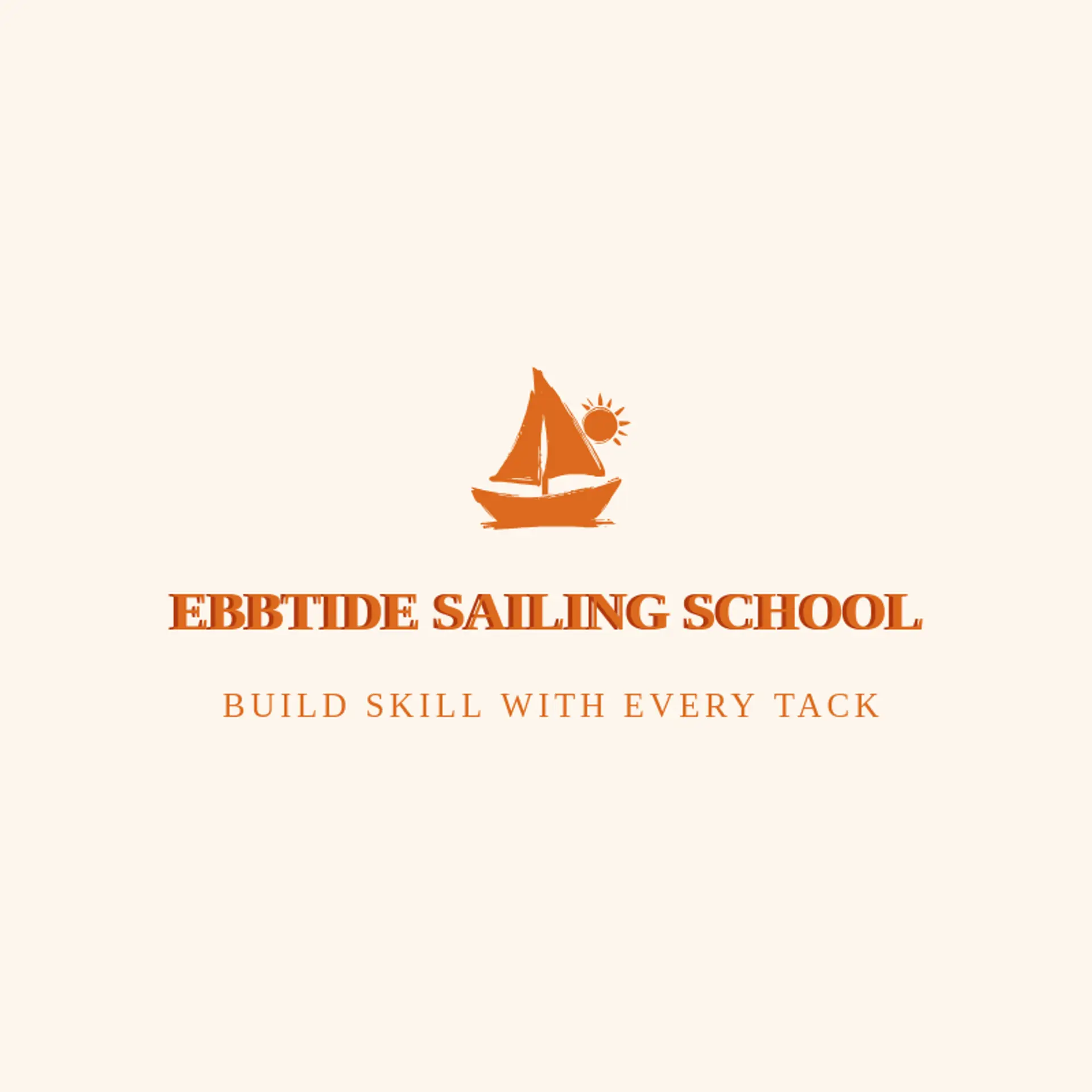 Ebbtide Sailing School logo for sailboat