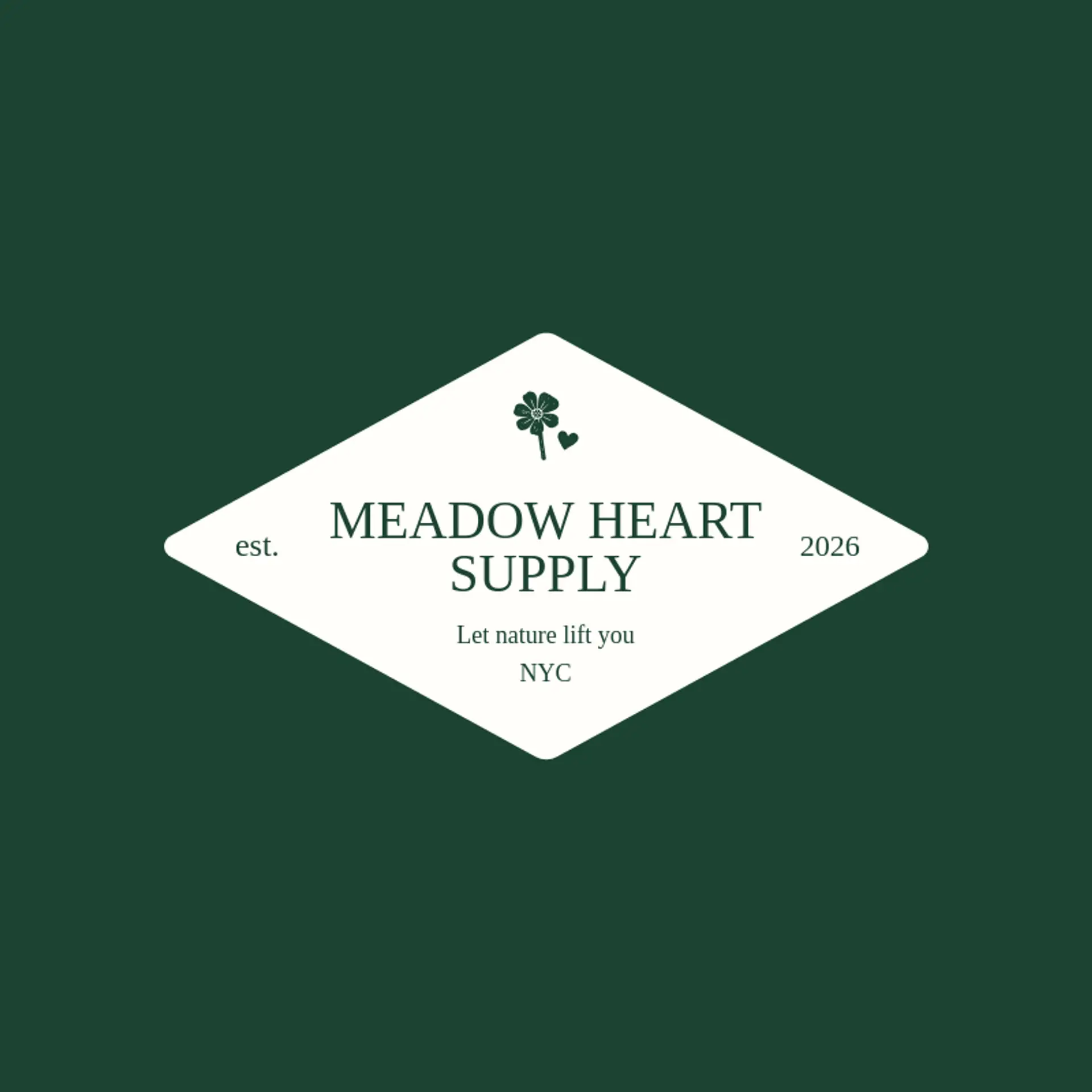 Meadow Heart Supply logo for wildflower