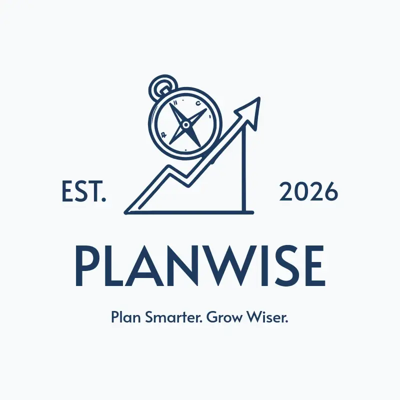 The app name PlanWise as a branded logo with a single color icon