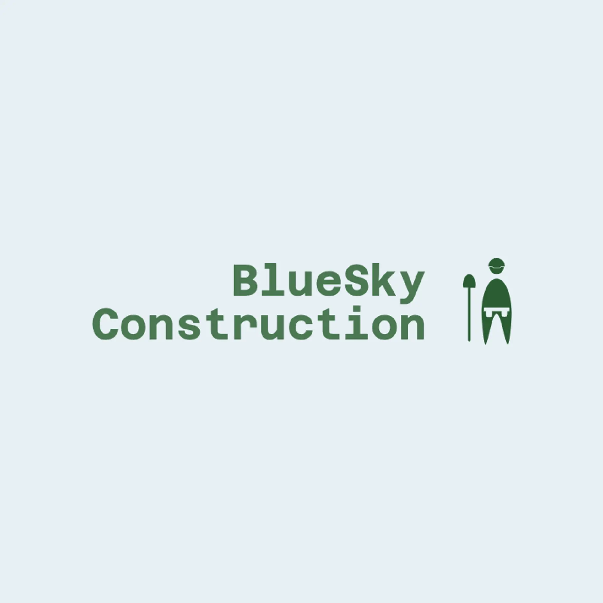 BlueSky Construction logo for construction and landscaping