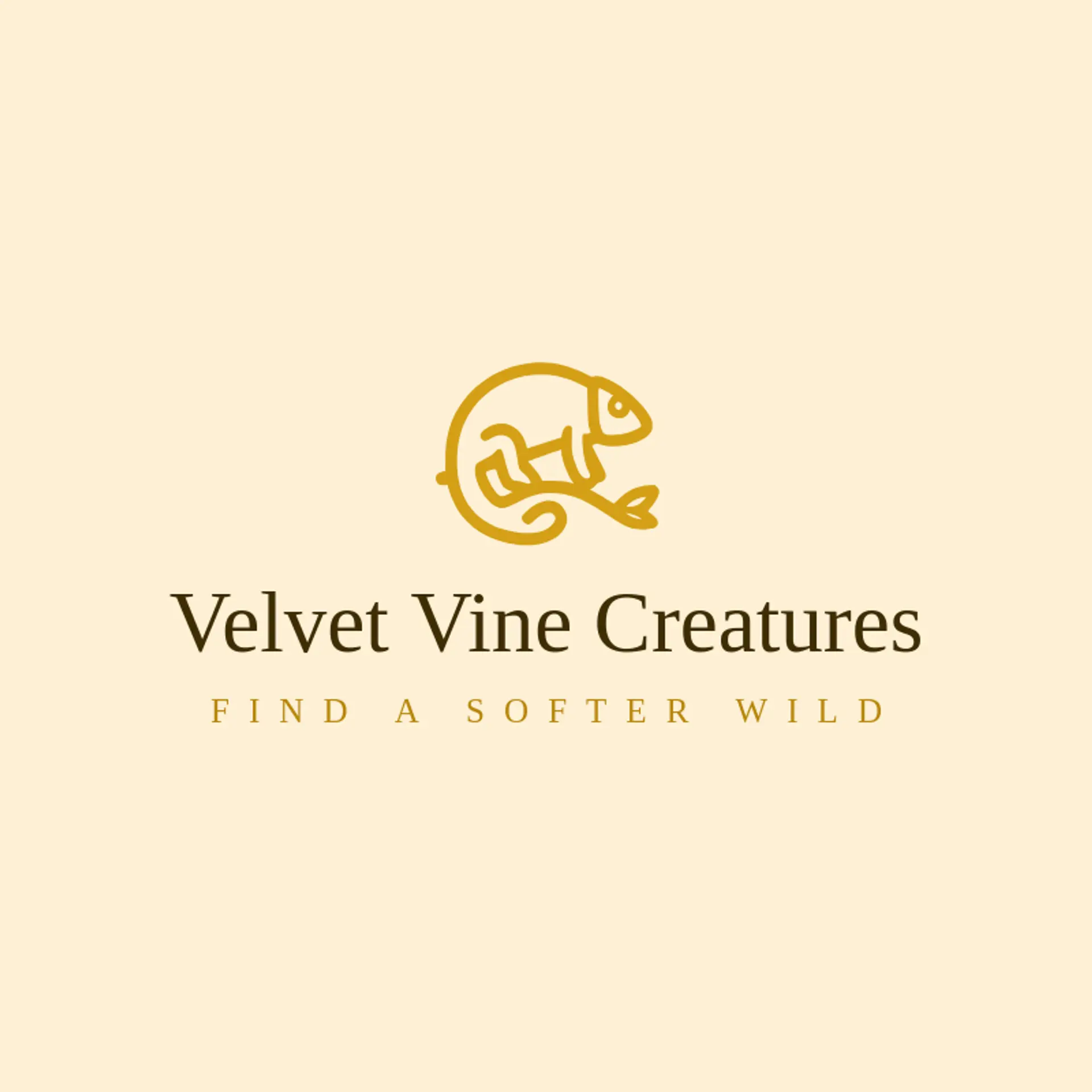 Velvet Vine Creatures logo for chameleon