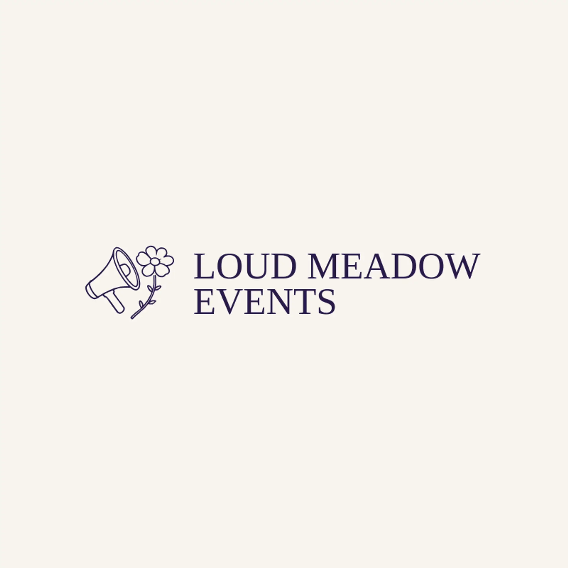 Loud Meadow Events logo for megaphone
