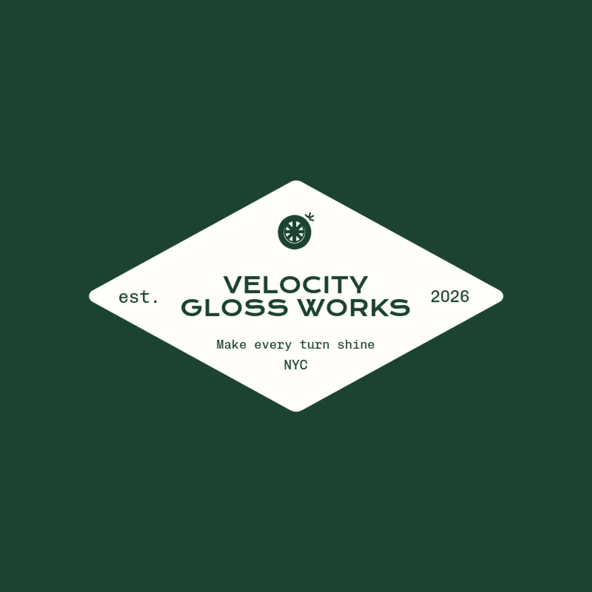 Velocity Gloss Works logo for car detailing