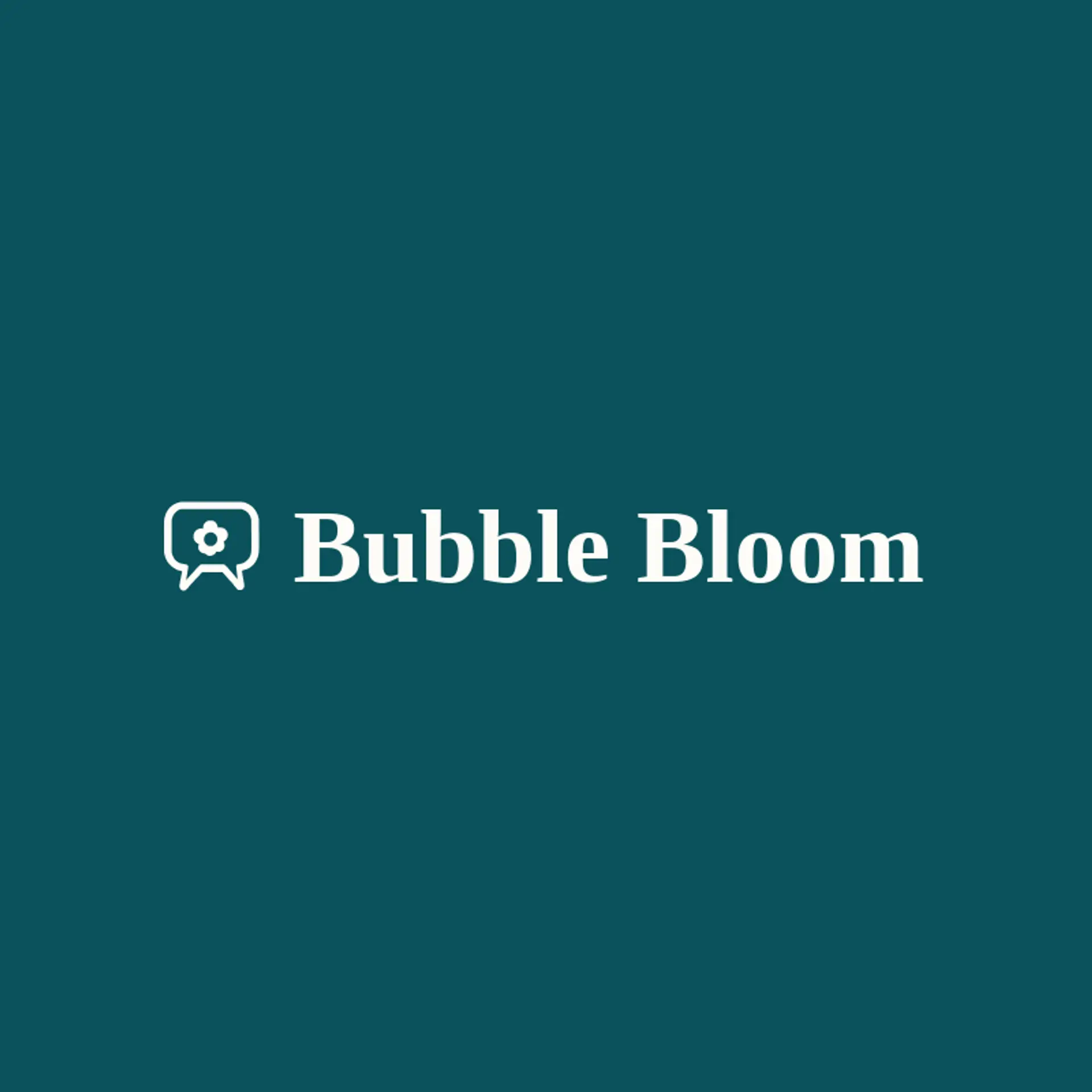 Bubble Bloom logo for message