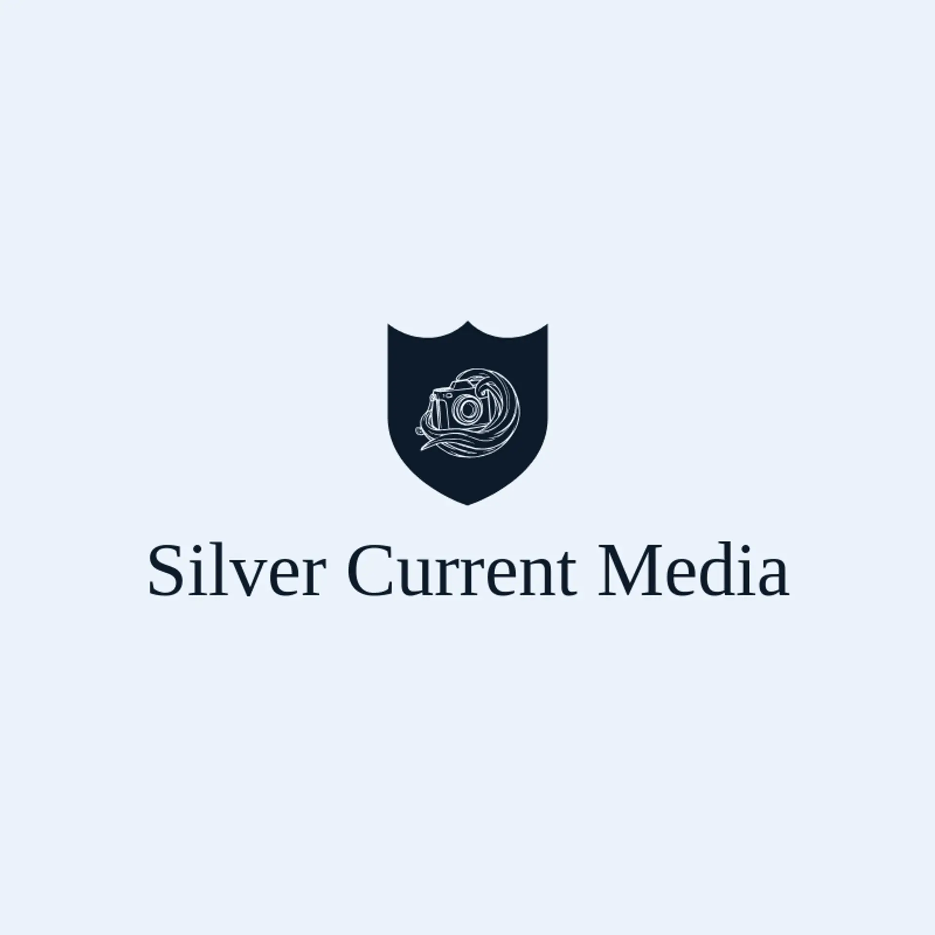 Silver Current Media logo for video camera
