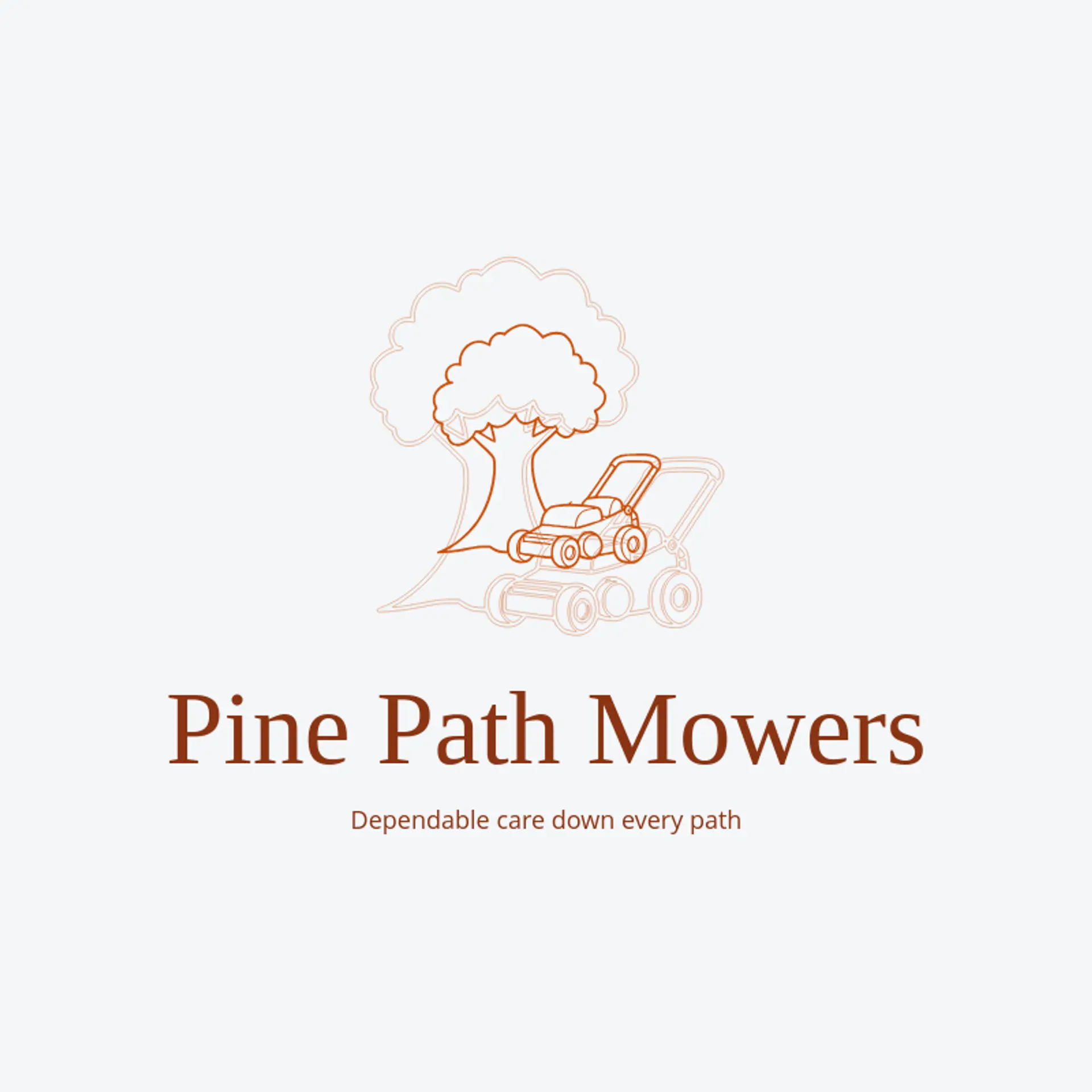 Pine Path Mowers logo for lawn mower