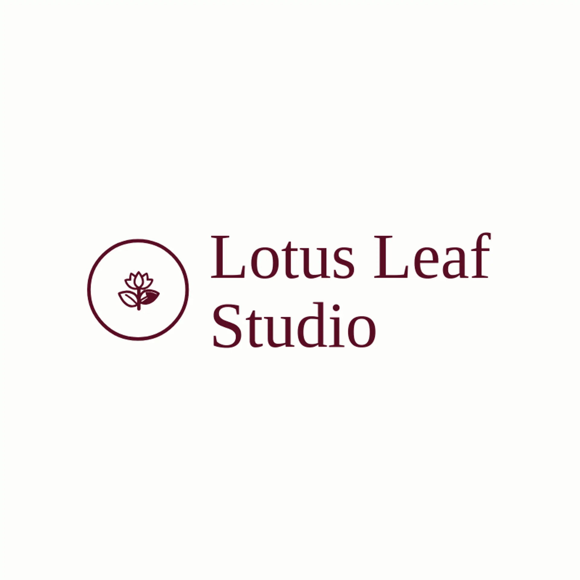 Lotus Leaf Studio logo for lotus flower