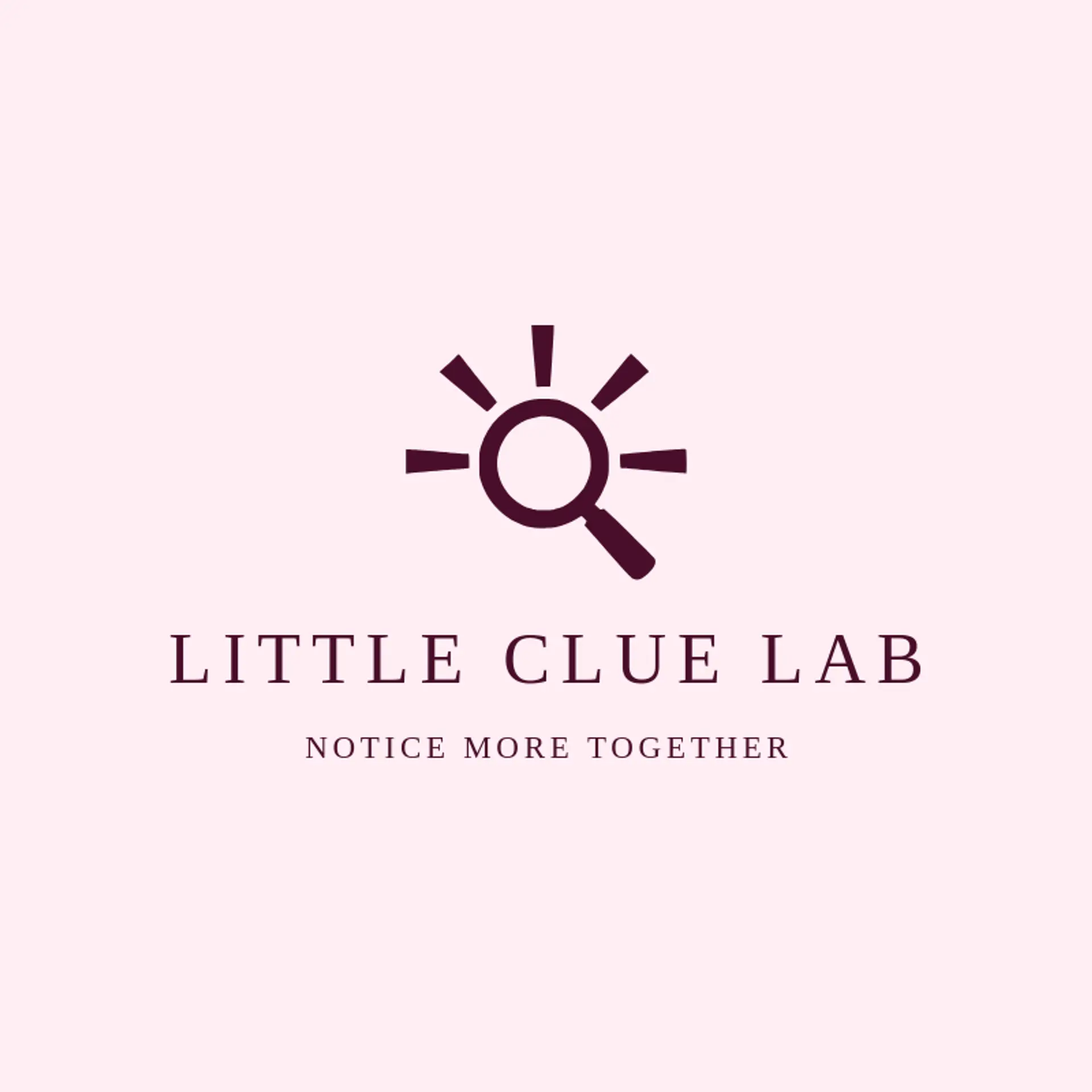 Little Clue Lab logo for magnifying glass