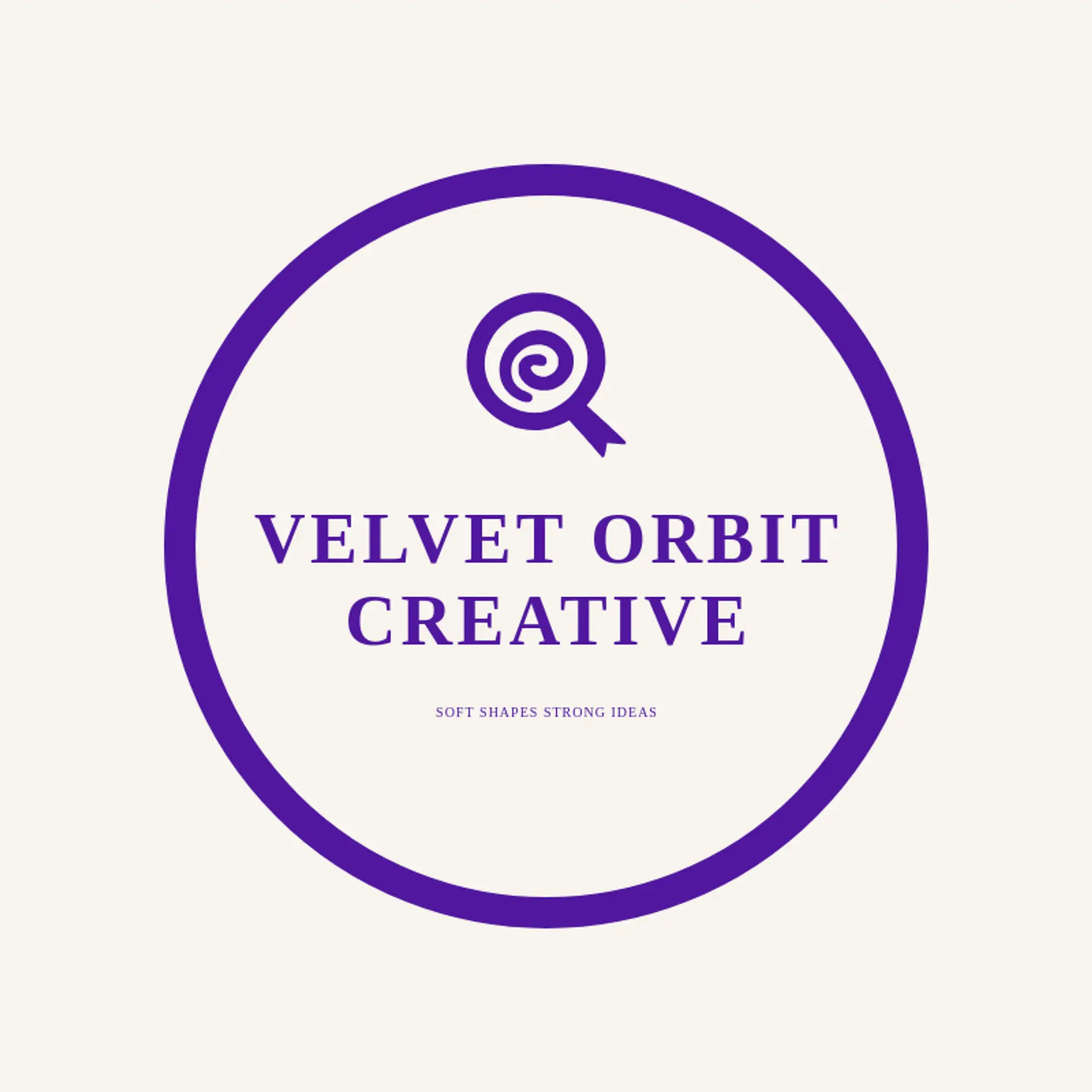 Velvet Orbit Creative logo for spiral