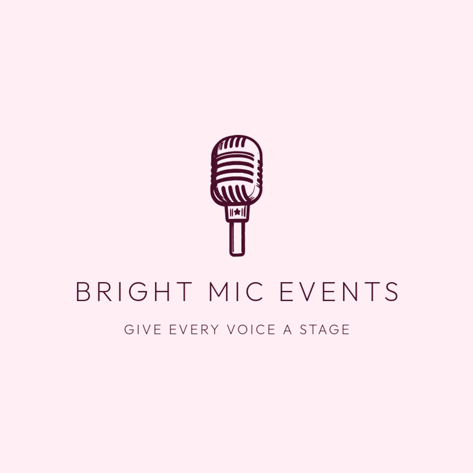 Bright Mic Events logo for event