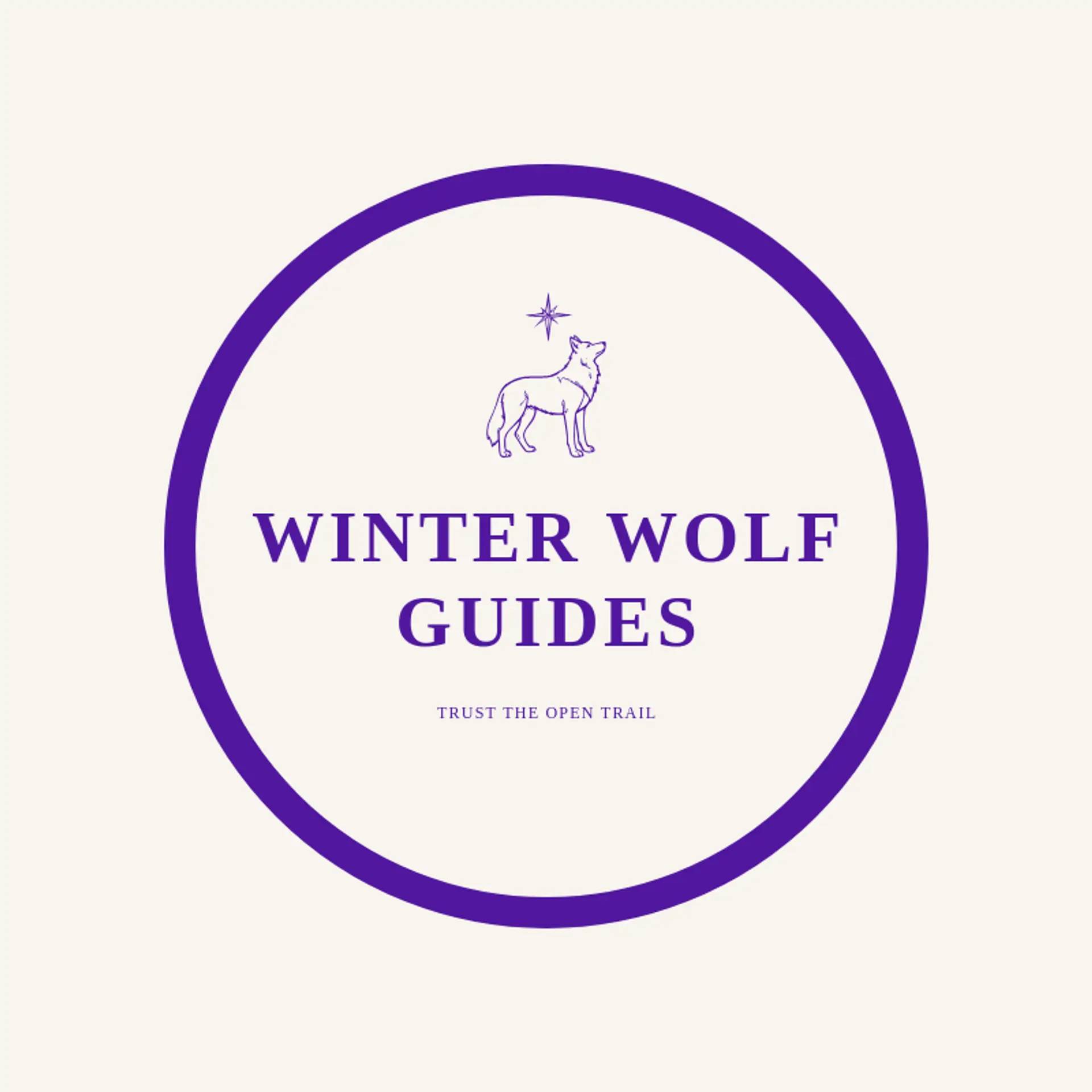 Winter Wolf Guides logo for winter