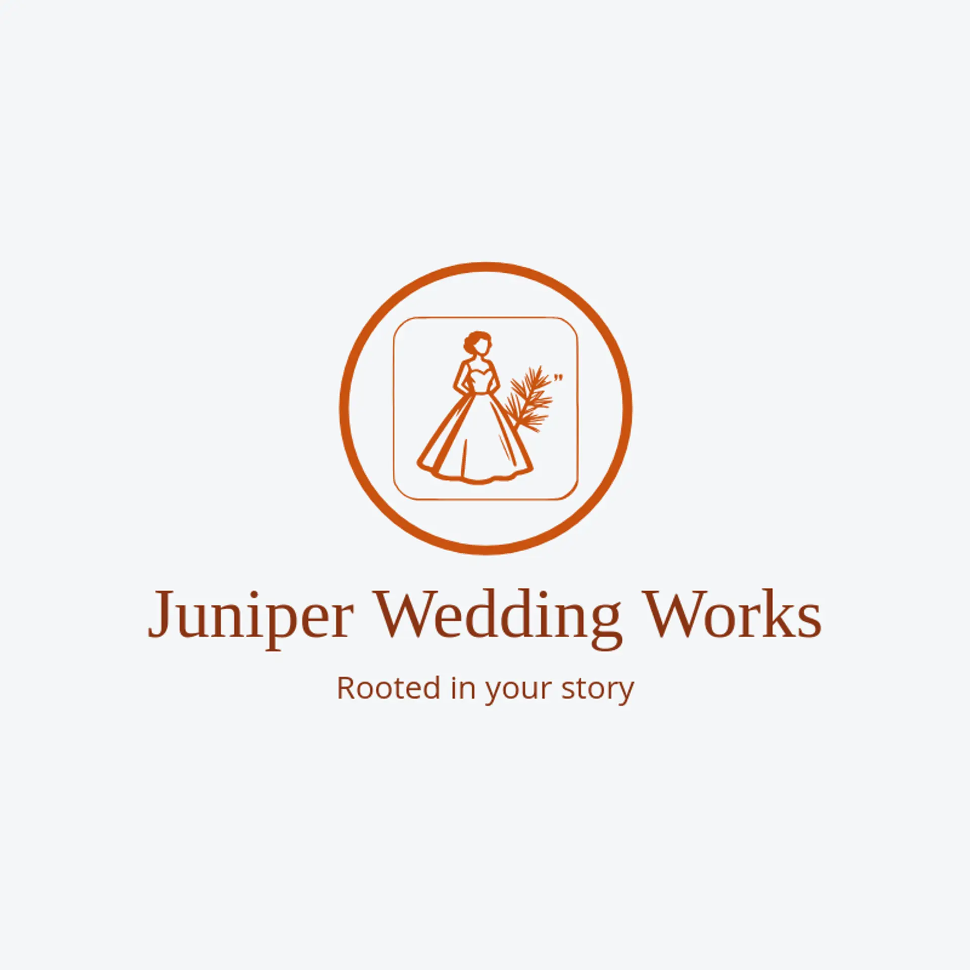 Juniper Wedding Works logo for bride