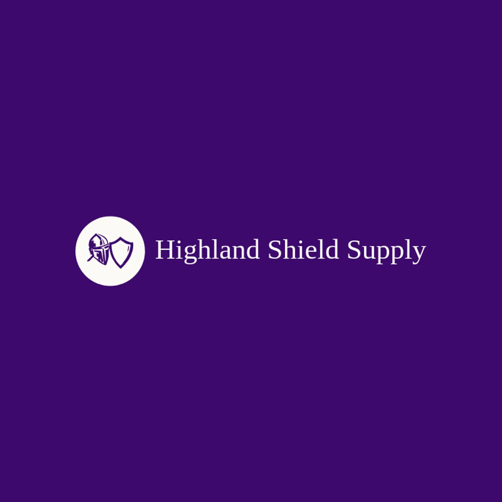 Highland Shield Supply logo for helmet
