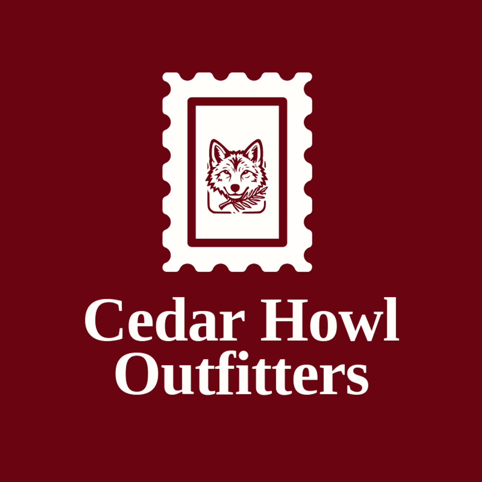 Cedar Howl Outfitters logo for wolf head
