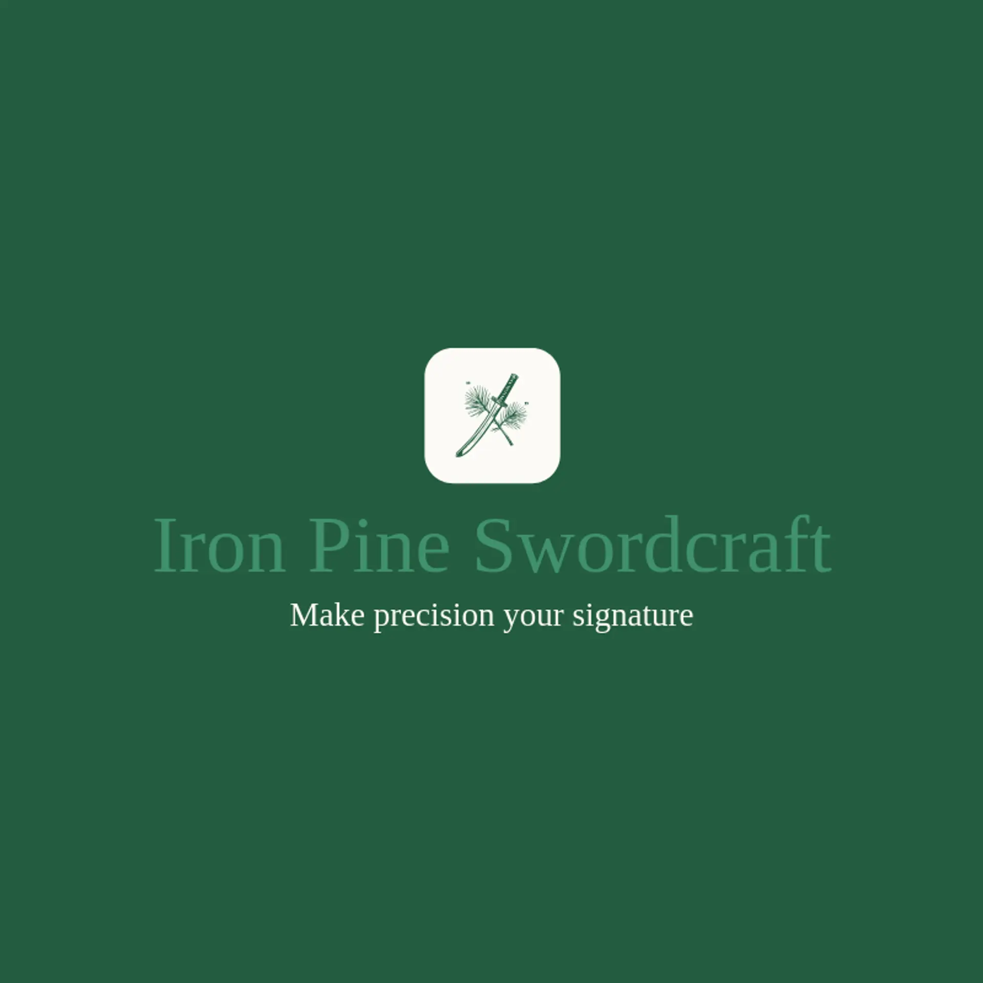 Iron Pine Swordcraft logo for katana