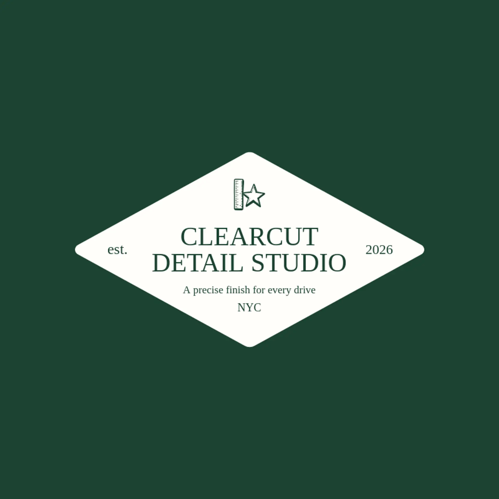 Clearcut Detail Studio logo for detail