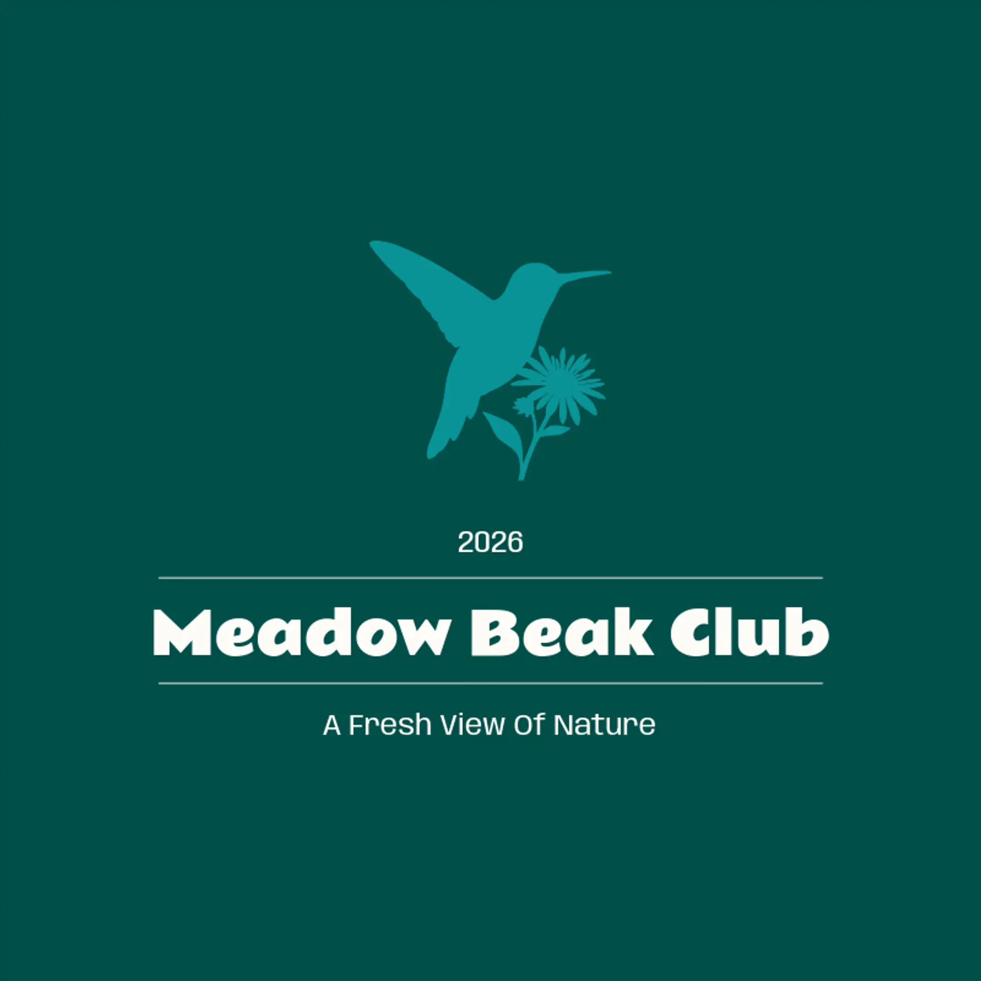 Meadow Beak Club logo for hummingbird
