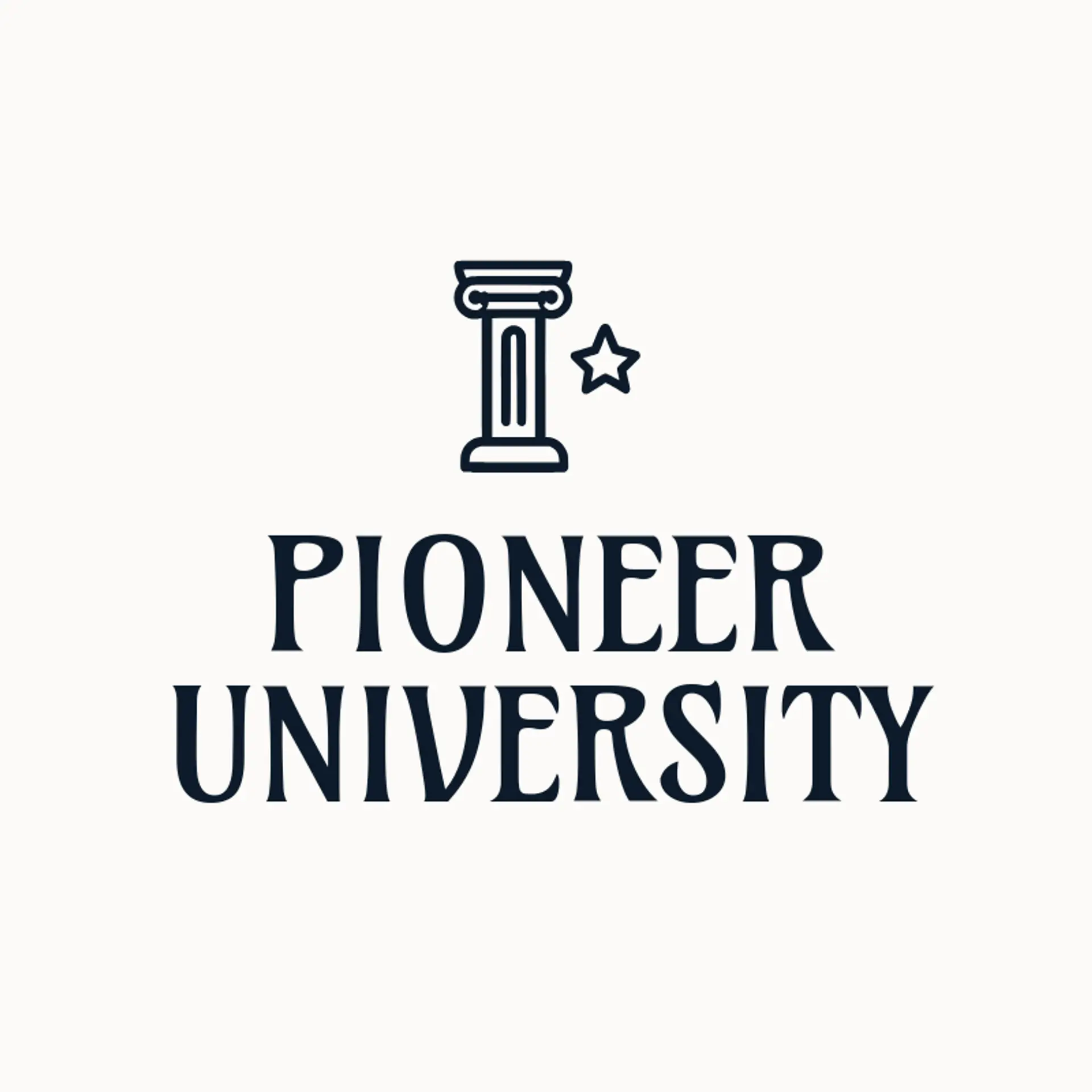 Pioneer University logo for university