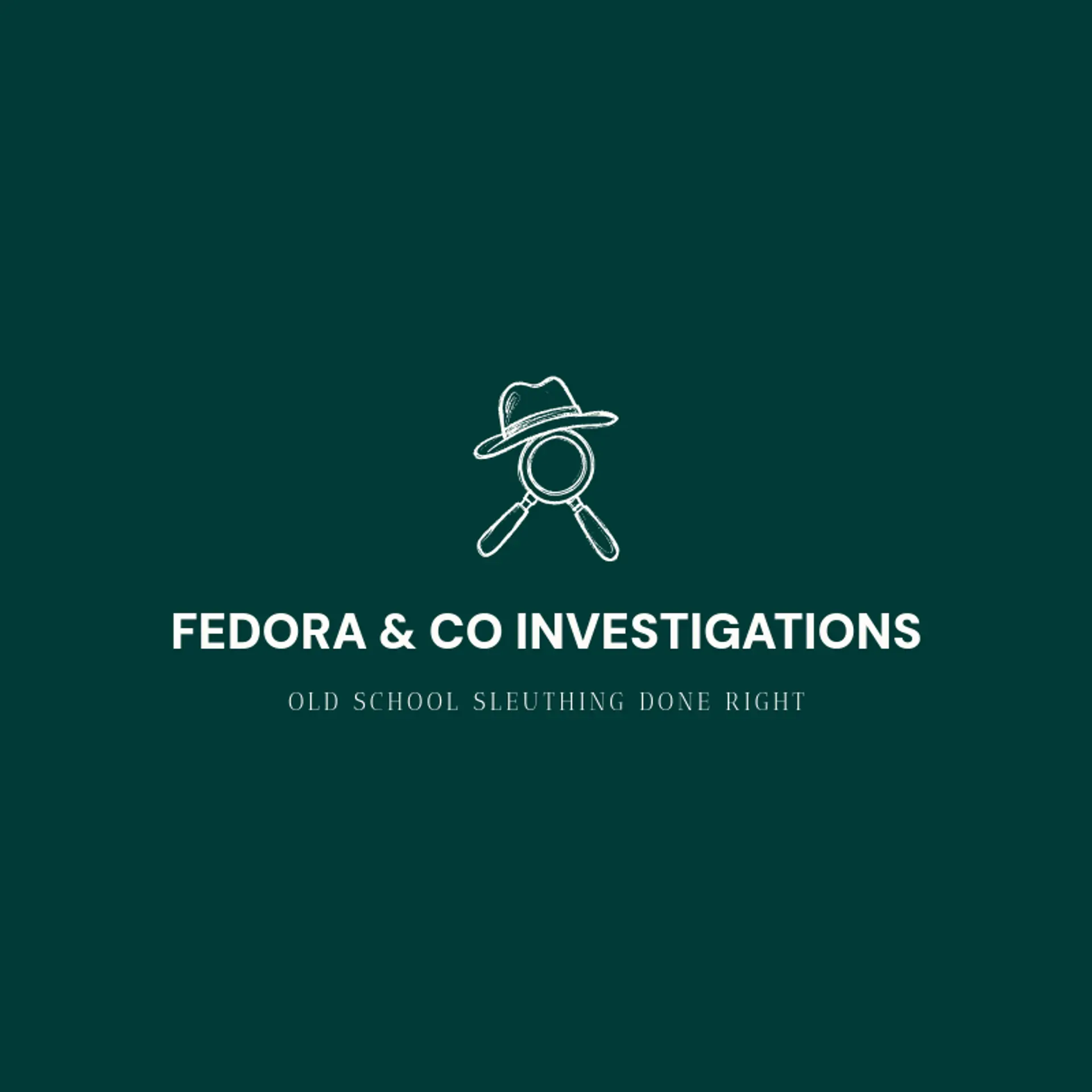 Fedora & Co Investigations logo for detective