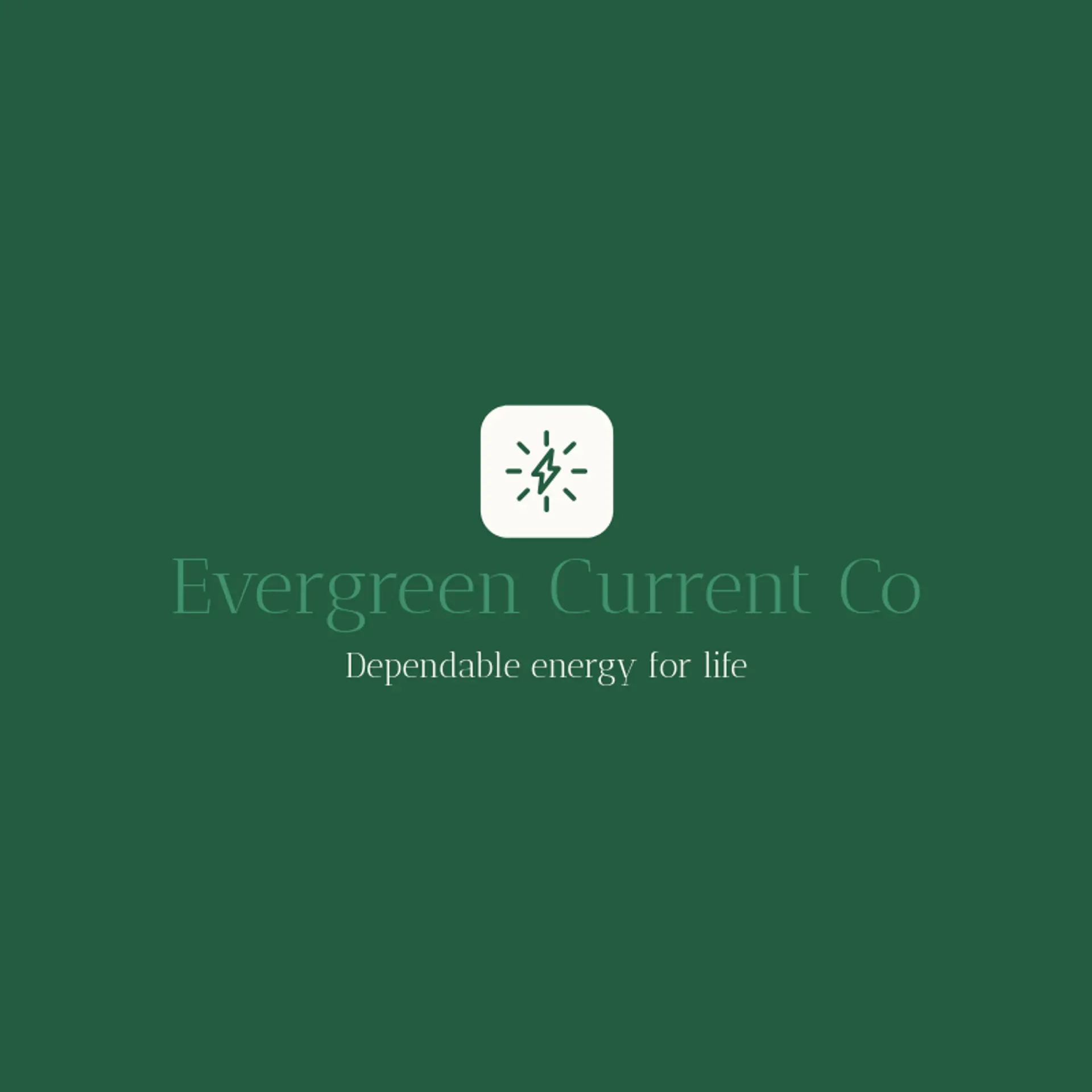 Evergreen Current Co logo for thunderbolt