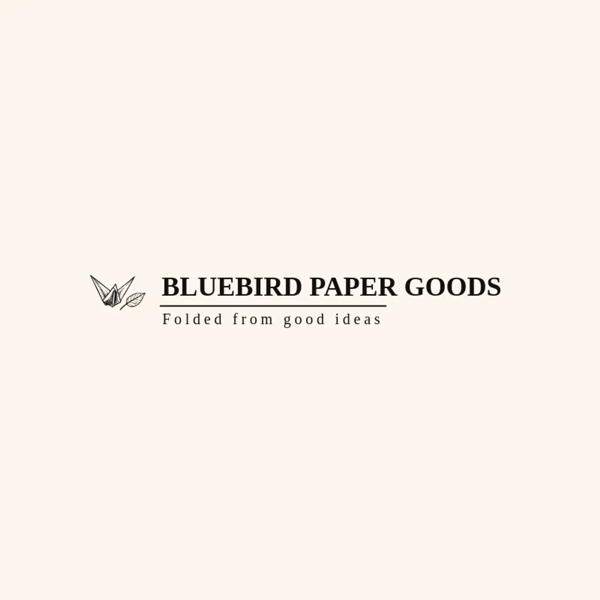 Bluebird Paper Goods logo for handmade
