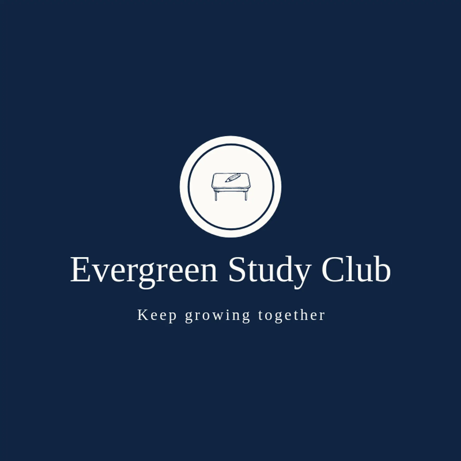 Evergreen Study Club logo for class