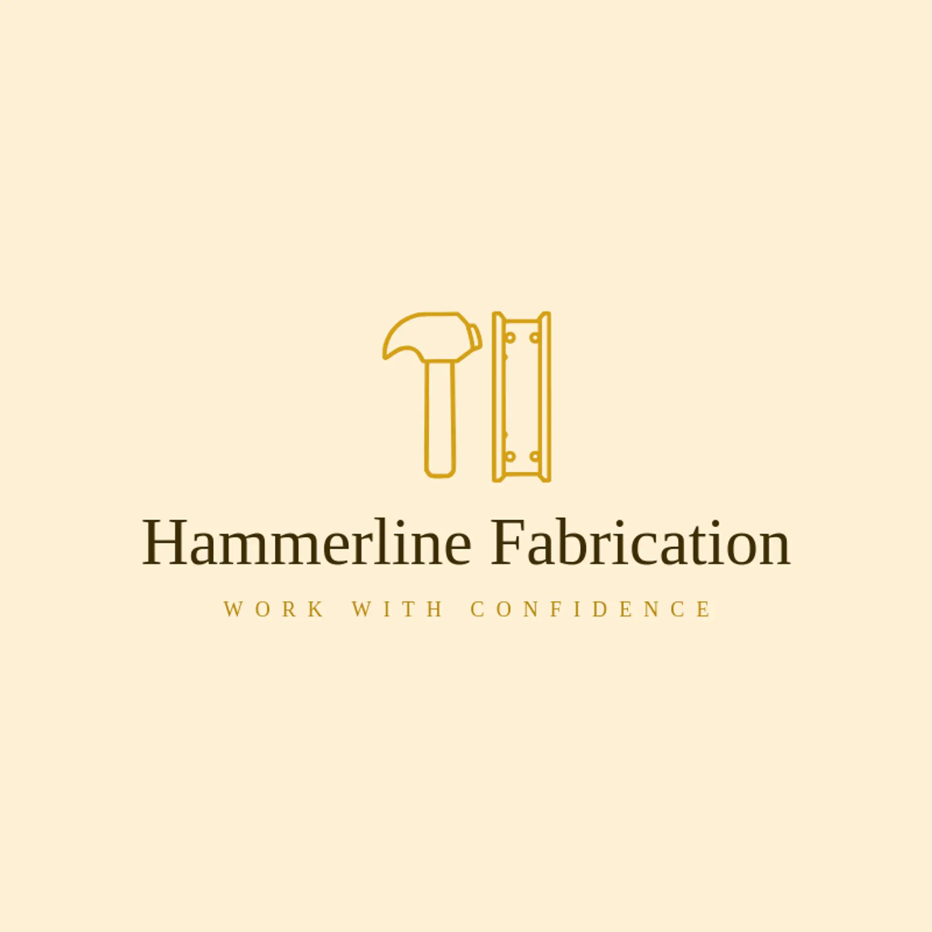Hammerline Fabrication logo for metal