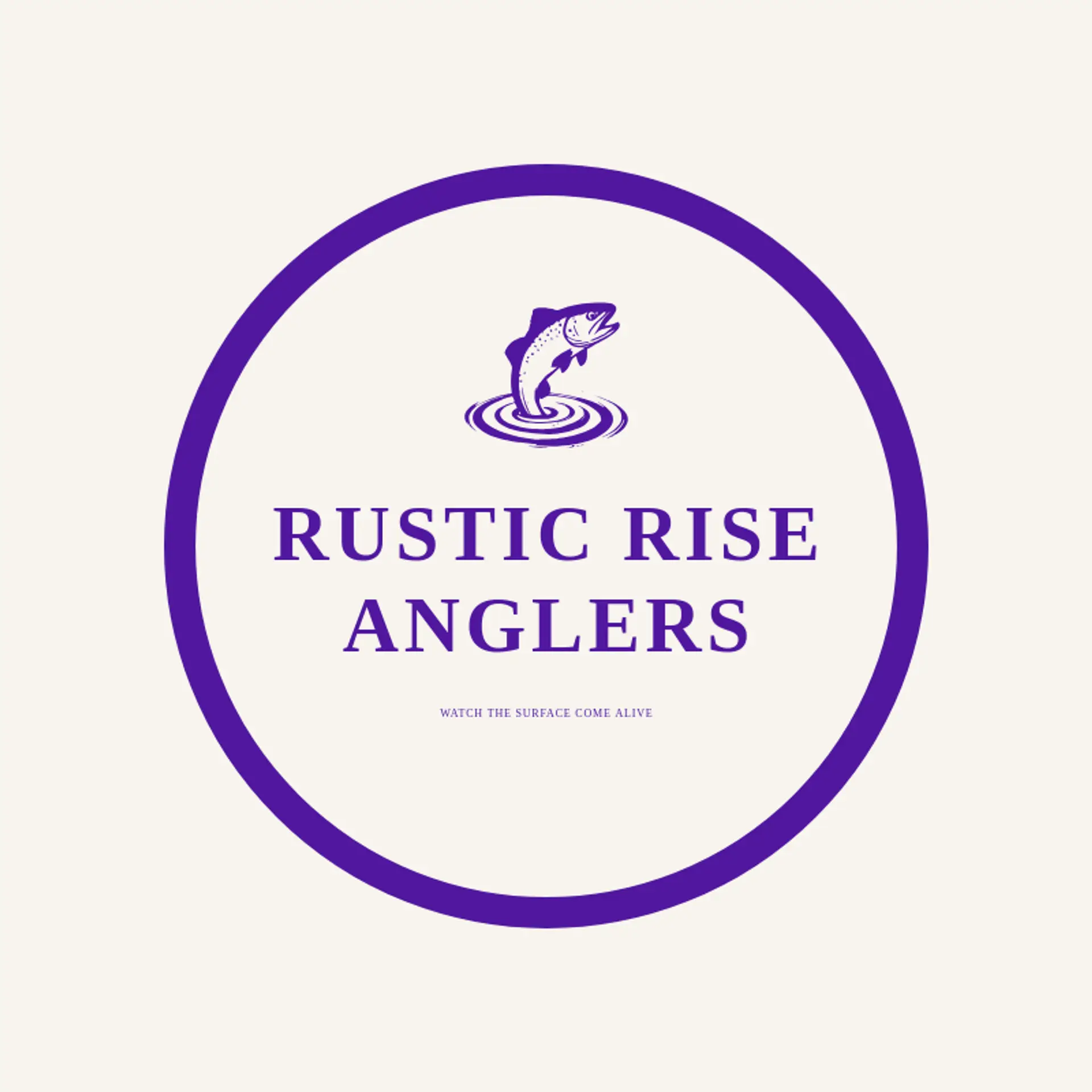 Rustic Rise Anglers logo for fly fishing