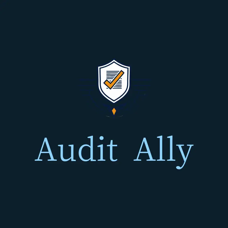 The accounting firm name Audit Ally as a branded logo with a color icon