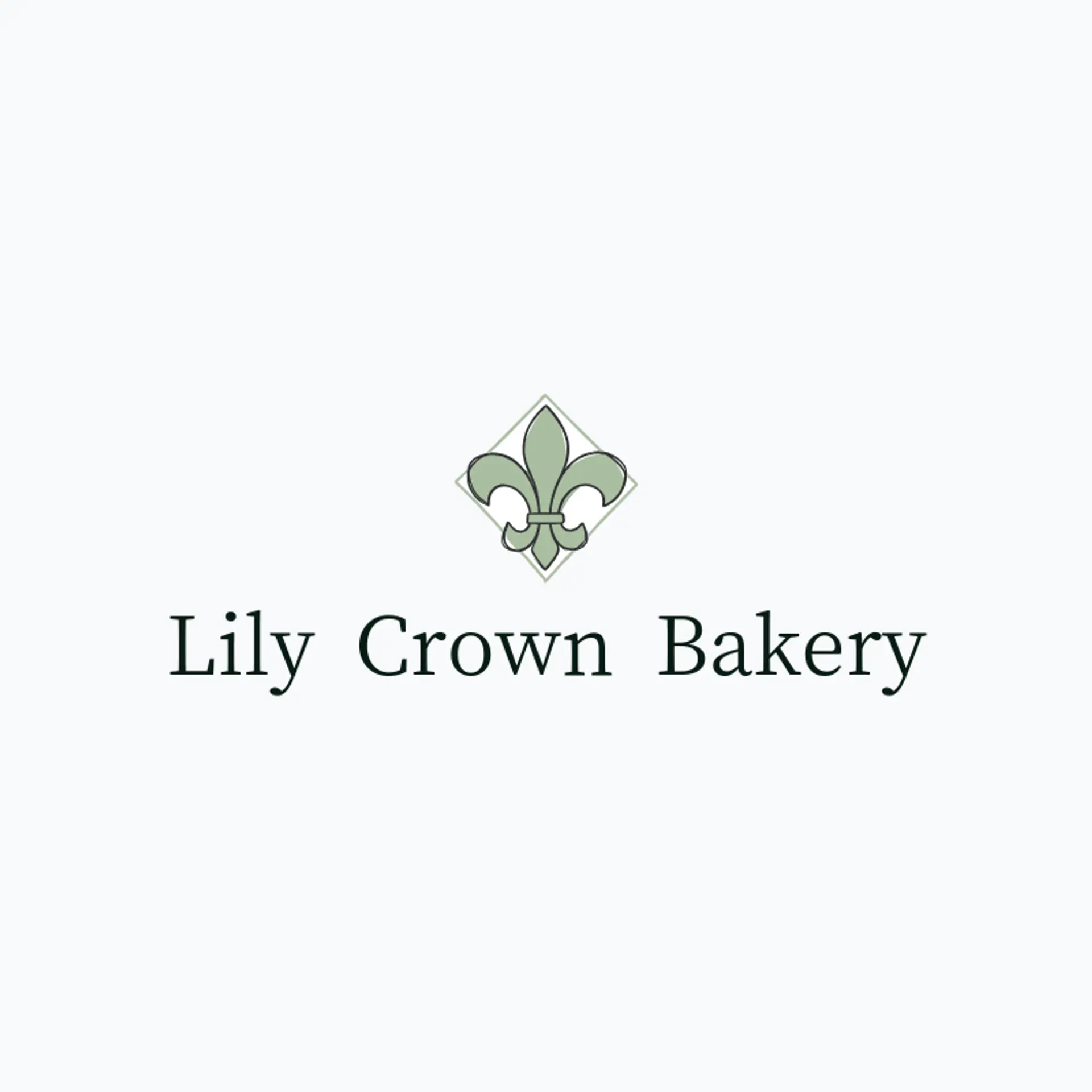 Lily Crown Bakery logo for fleur de lis