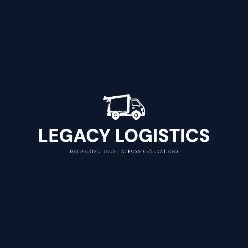The moving company name Legacy Logistics as a branded logo with a single color icon