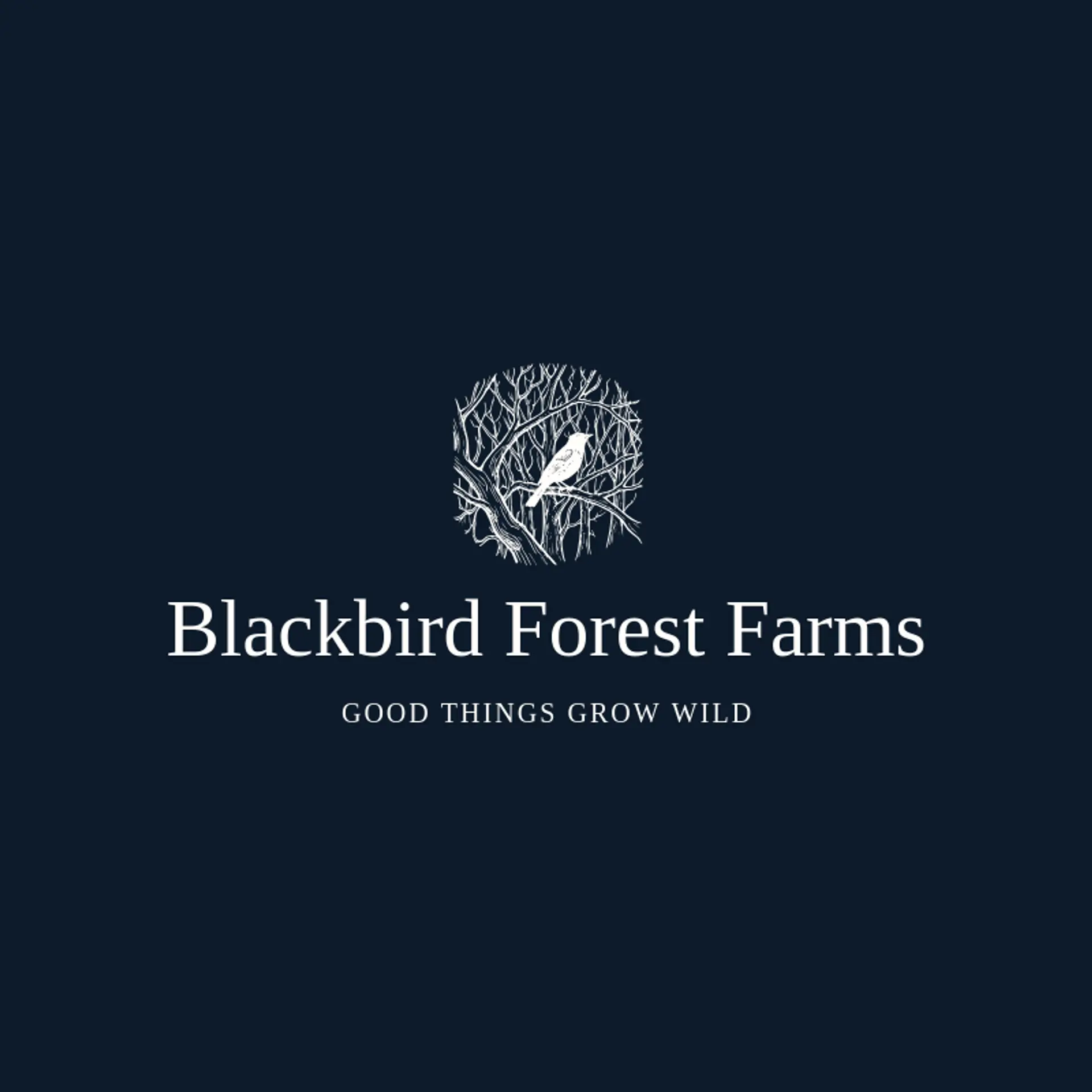 Blackbird Forest Farms logo for forest
