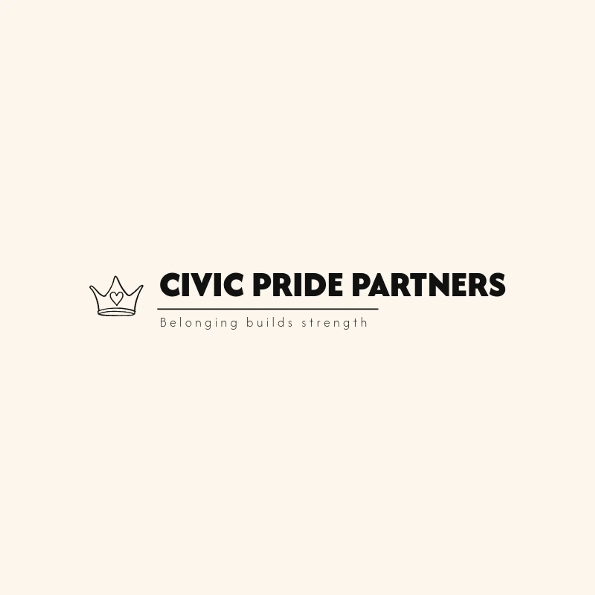 Civic Pride Partners logo for pride