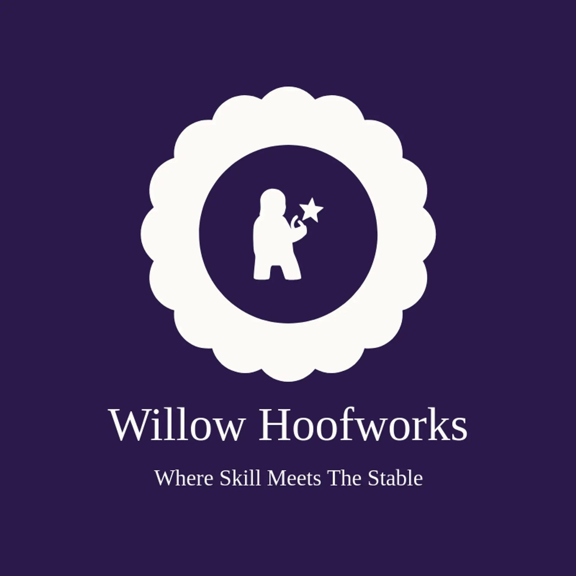 Willow Hoofworks logo for farrier