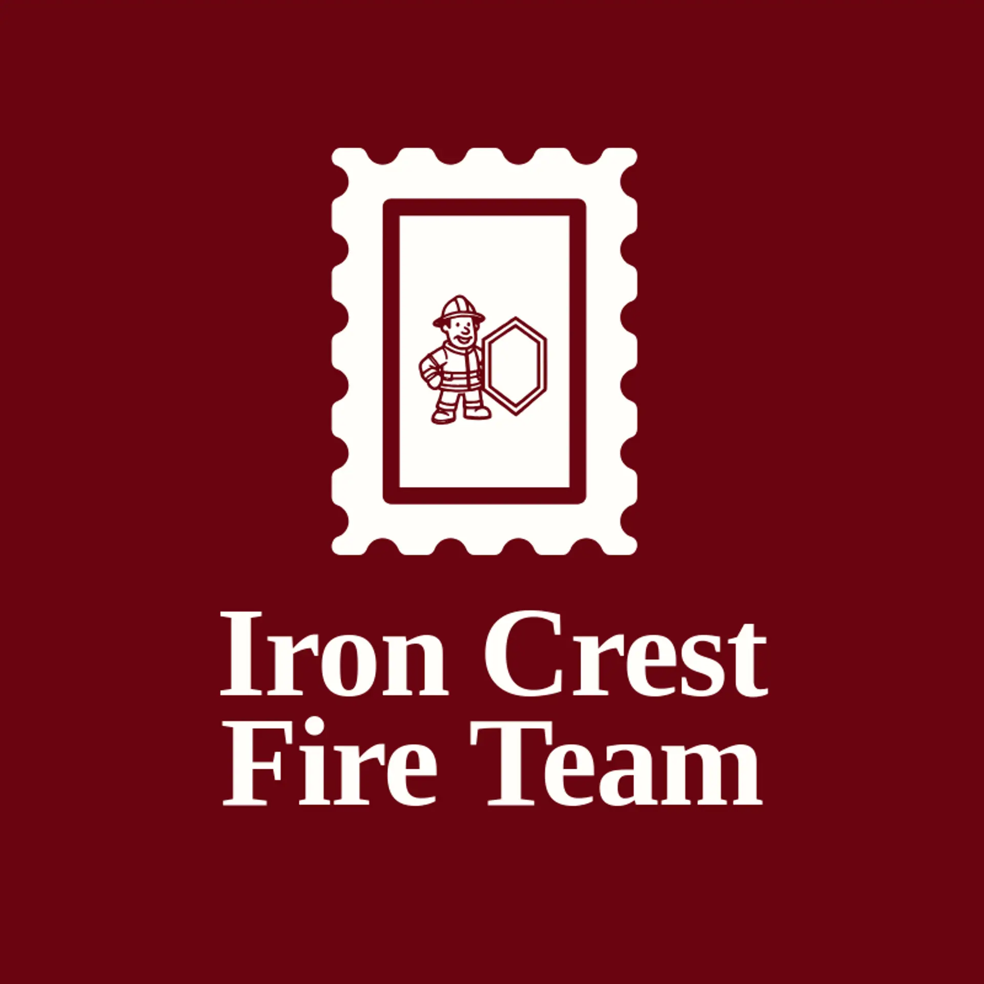 Iron Crest Fire Team logo for fireman