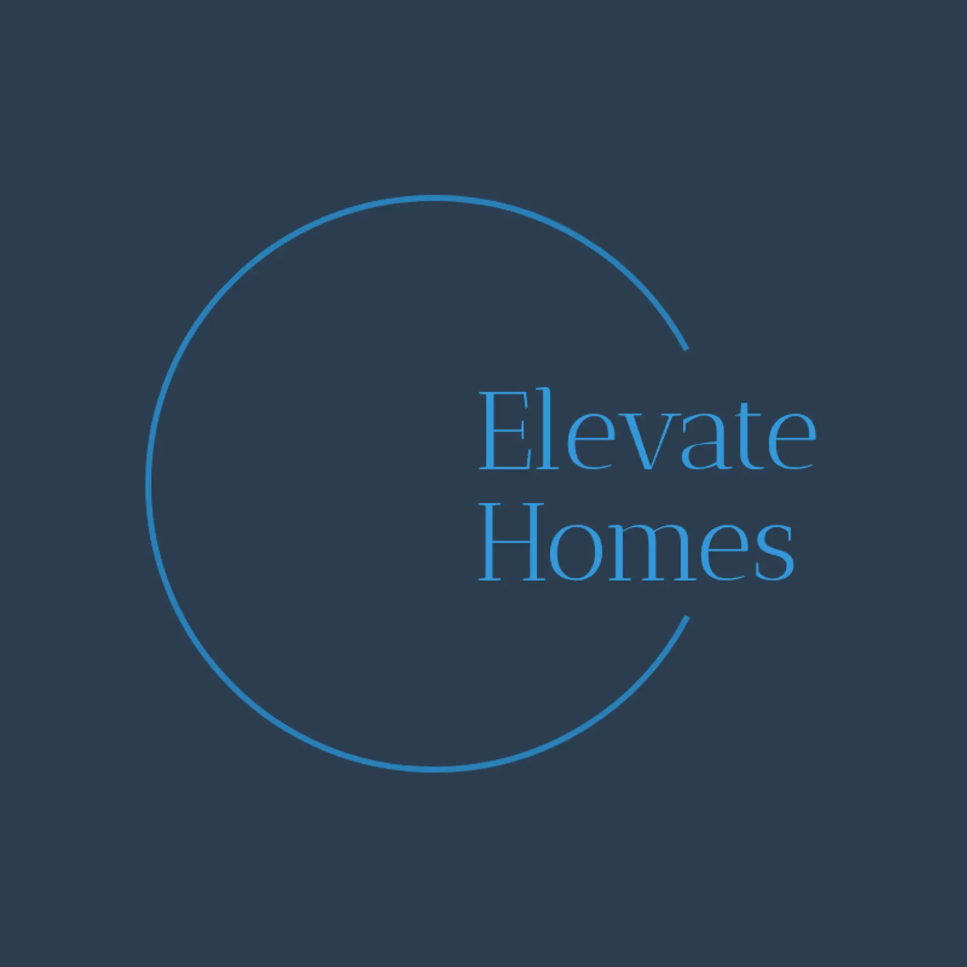 Elevate Homes logo for construction house