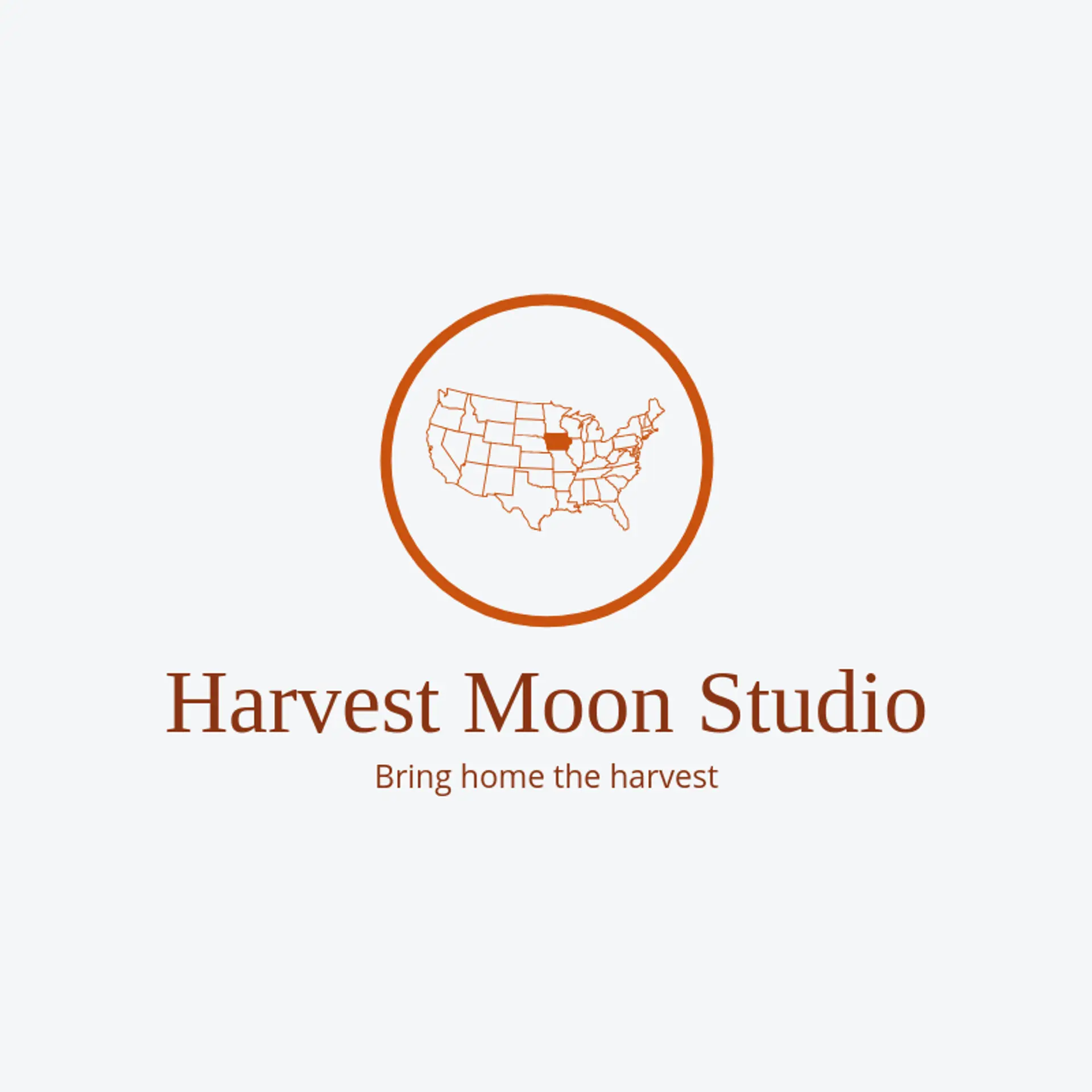 Harvest Moon Studio logo for iowa