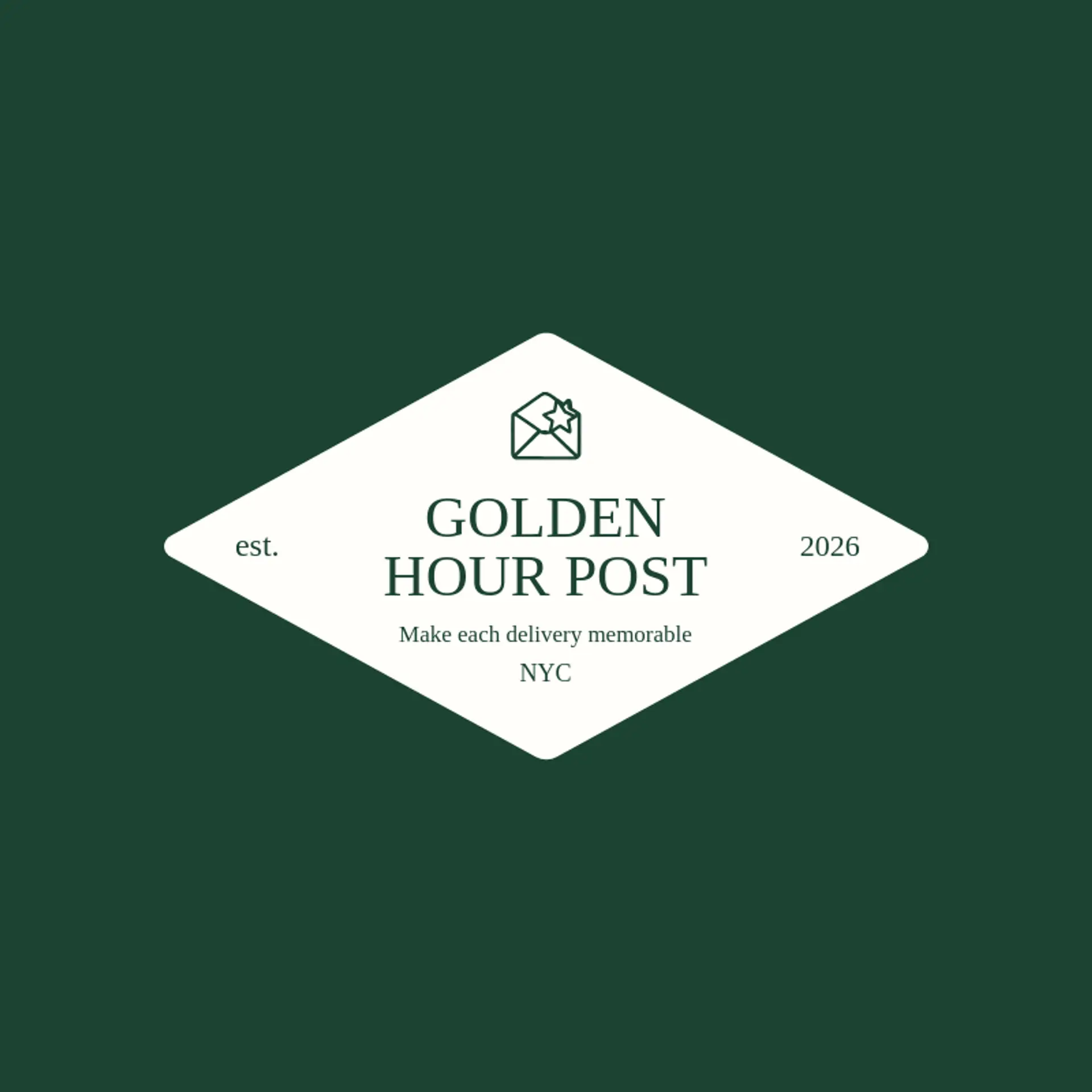 Golden Hour Post logo for envelope