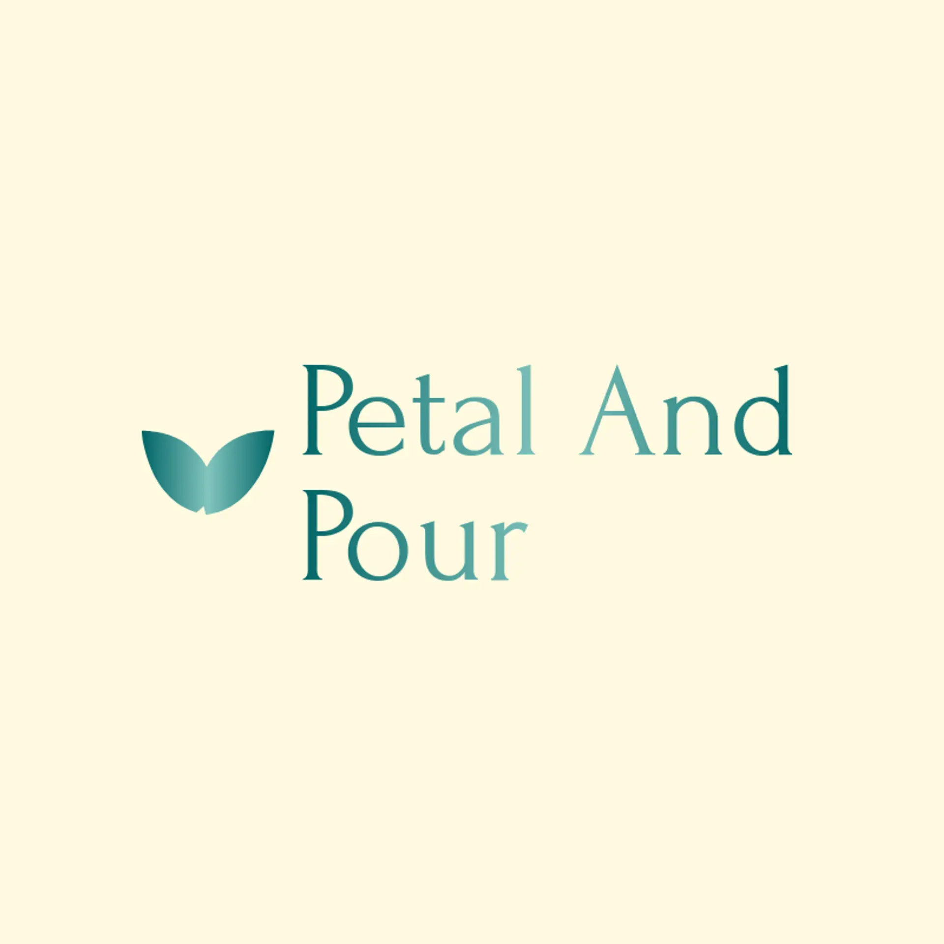 Petal And Pour logo for tea shop