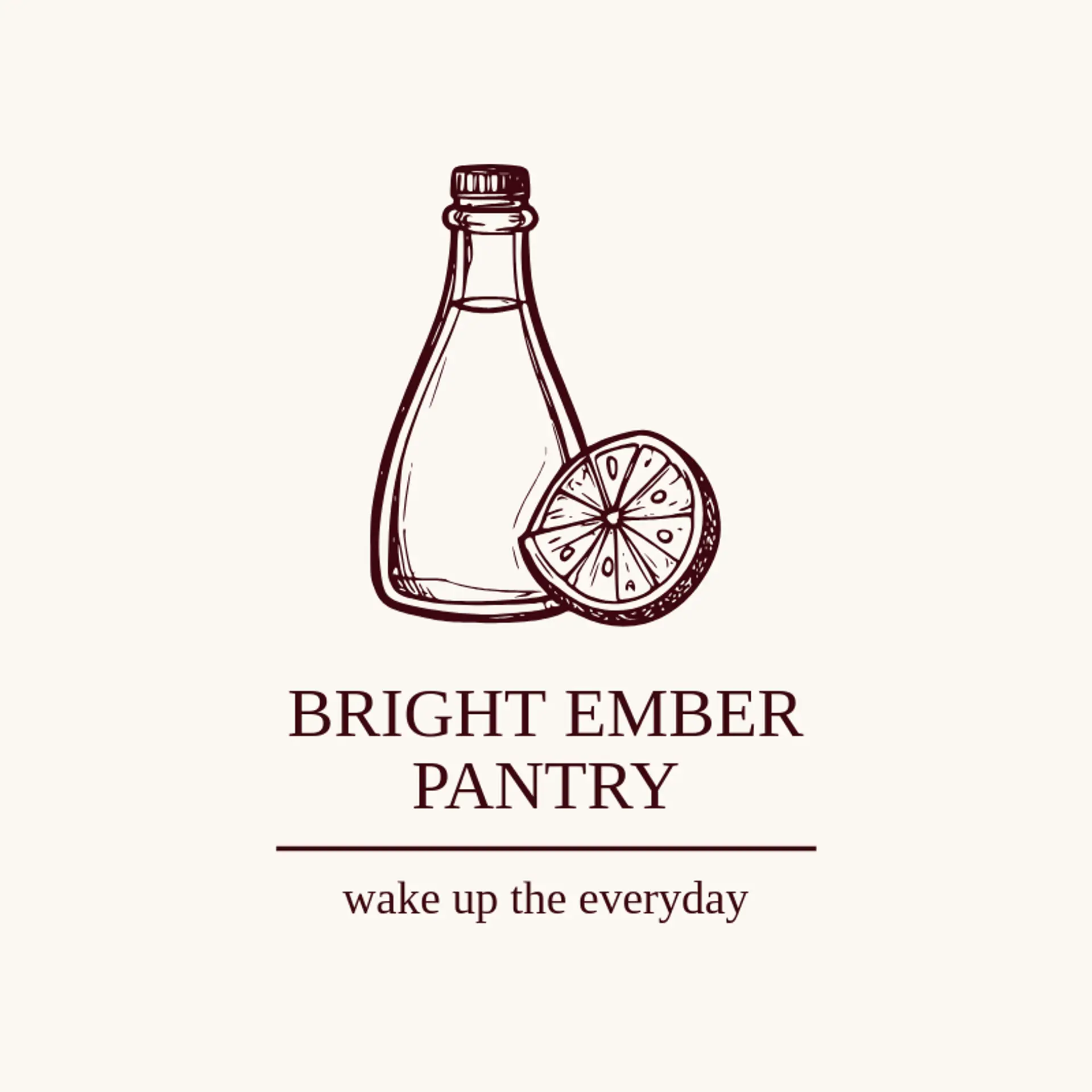 Bright Ember Pantry logo for hot sauce