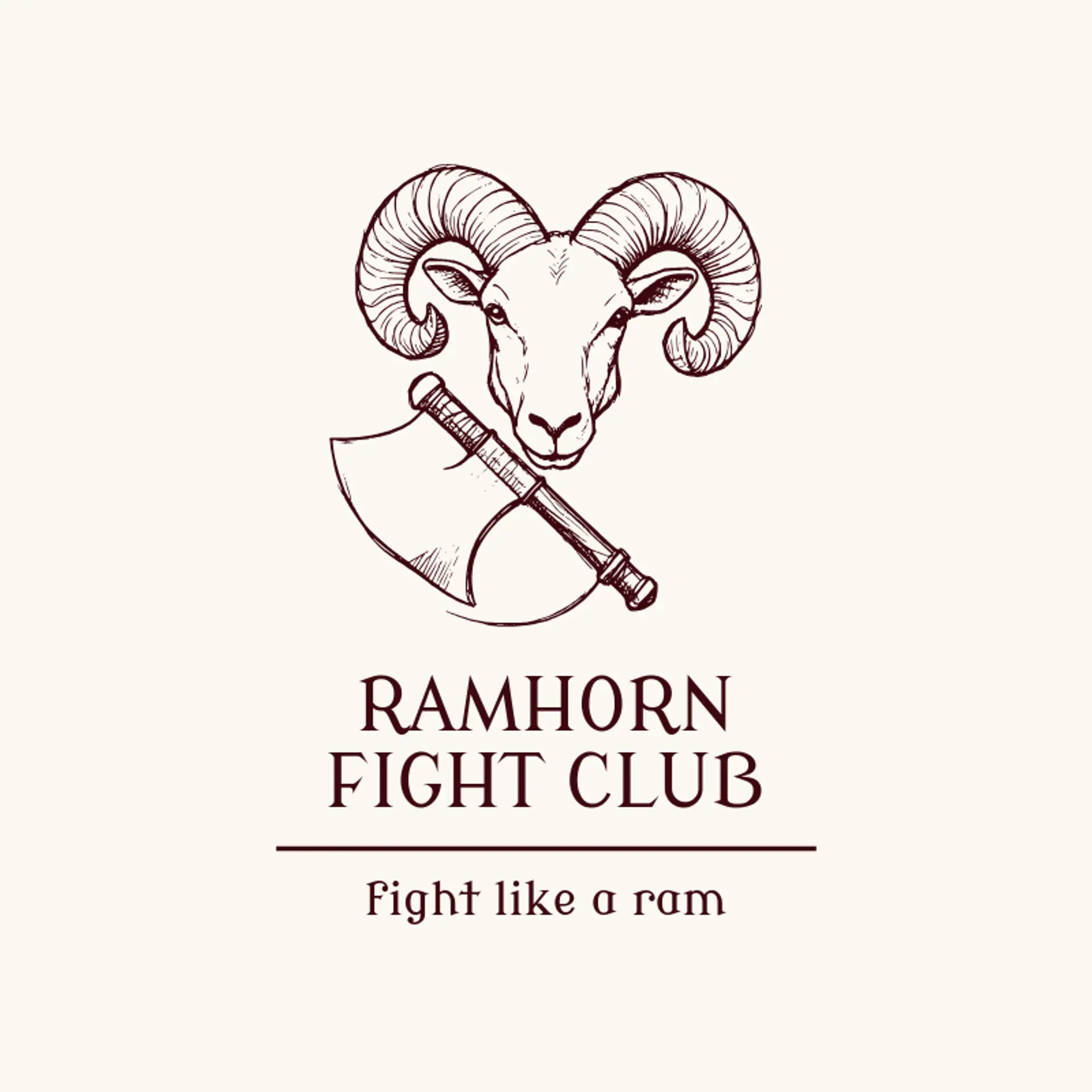 Ramhorn Fight Club logo for warrior