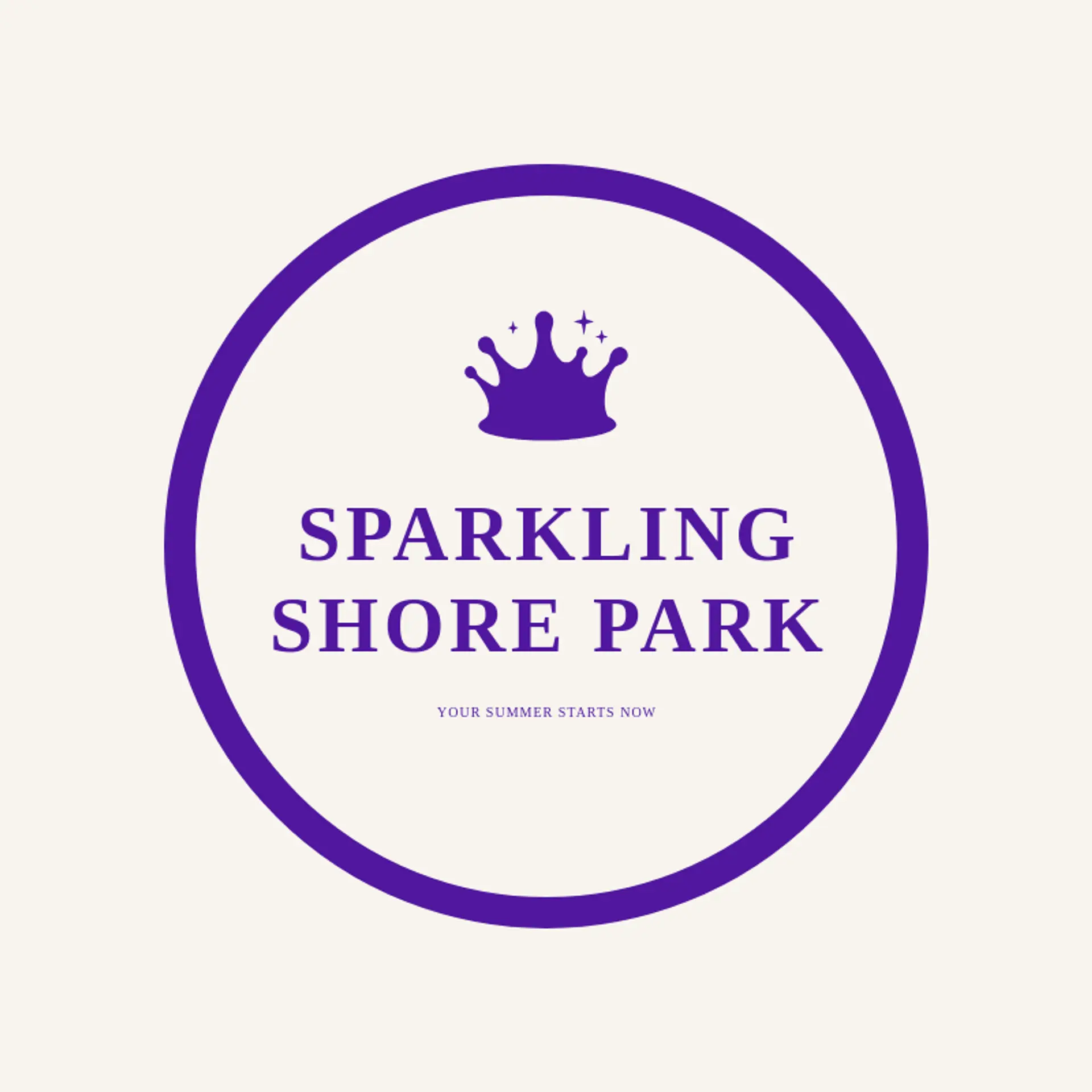 Sparkling Shore Park logo for water park