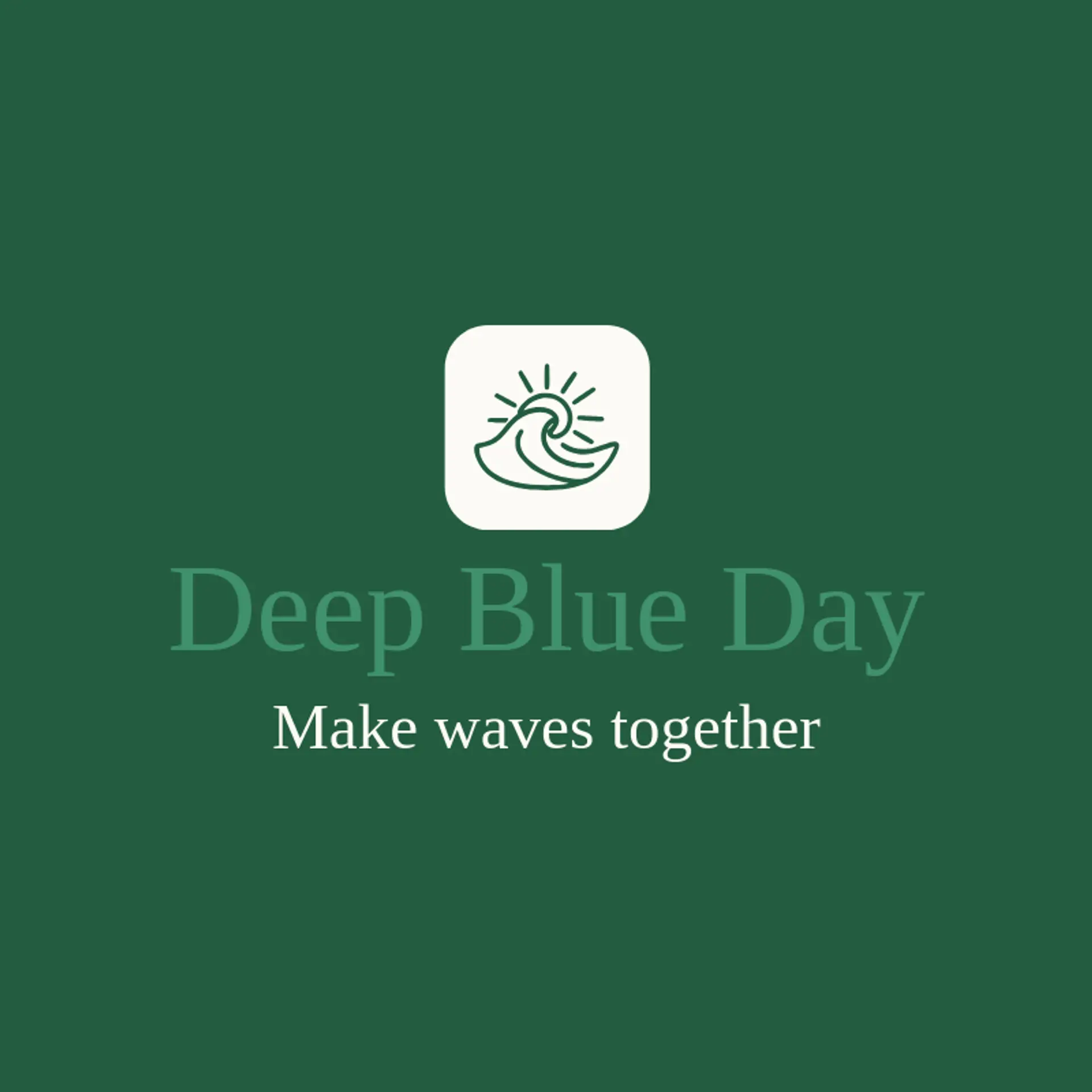 Deep Blue Day logo for water park