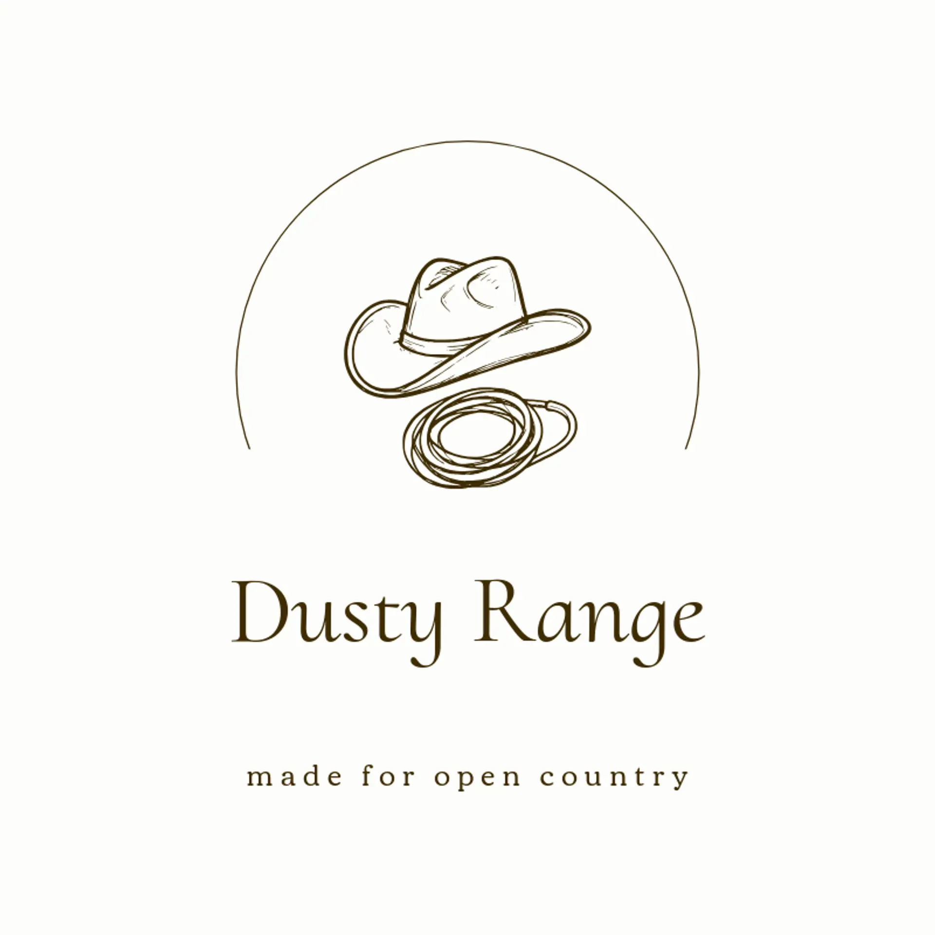 Dusty Range logo for cowboy