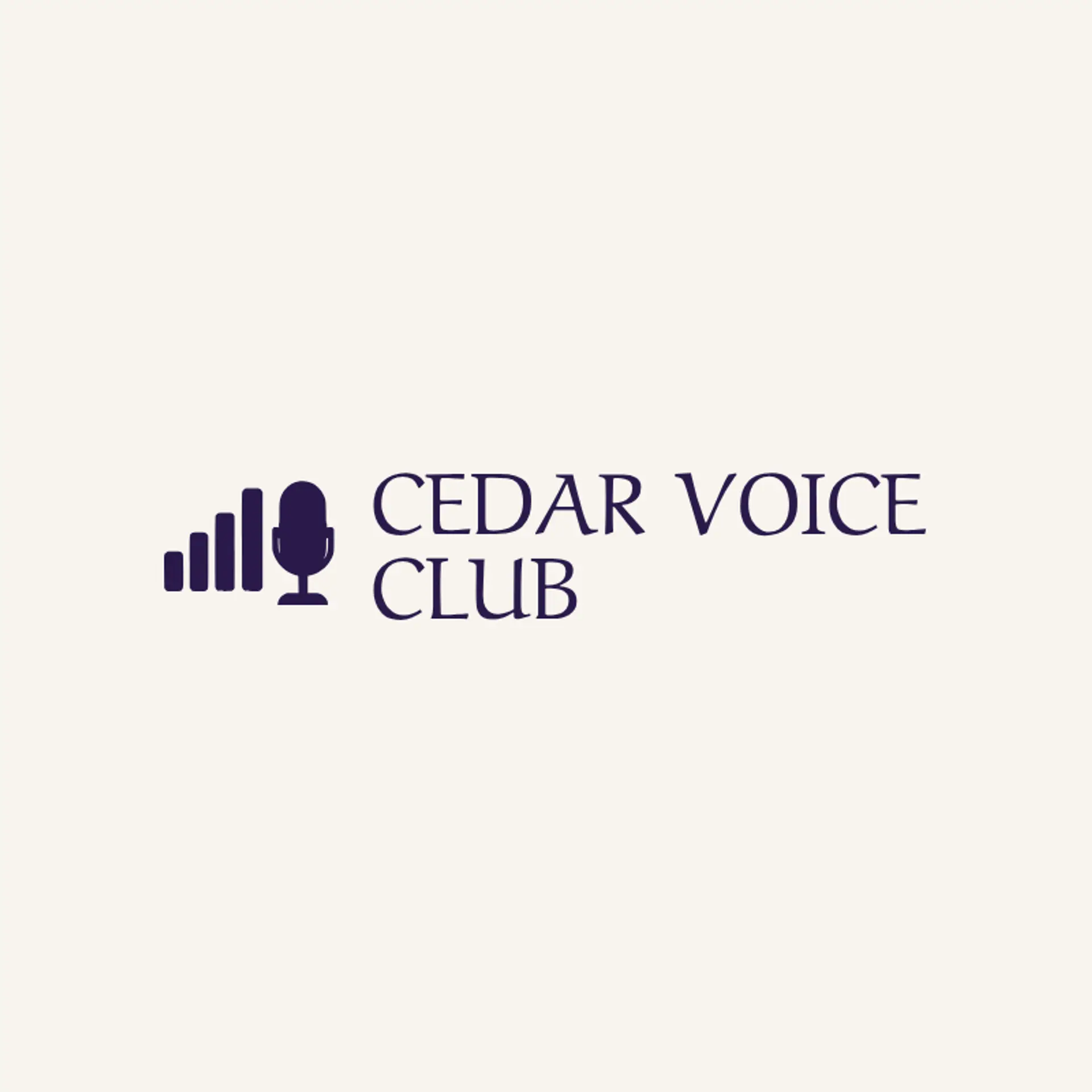 Cedar Voice Club logo for microphone