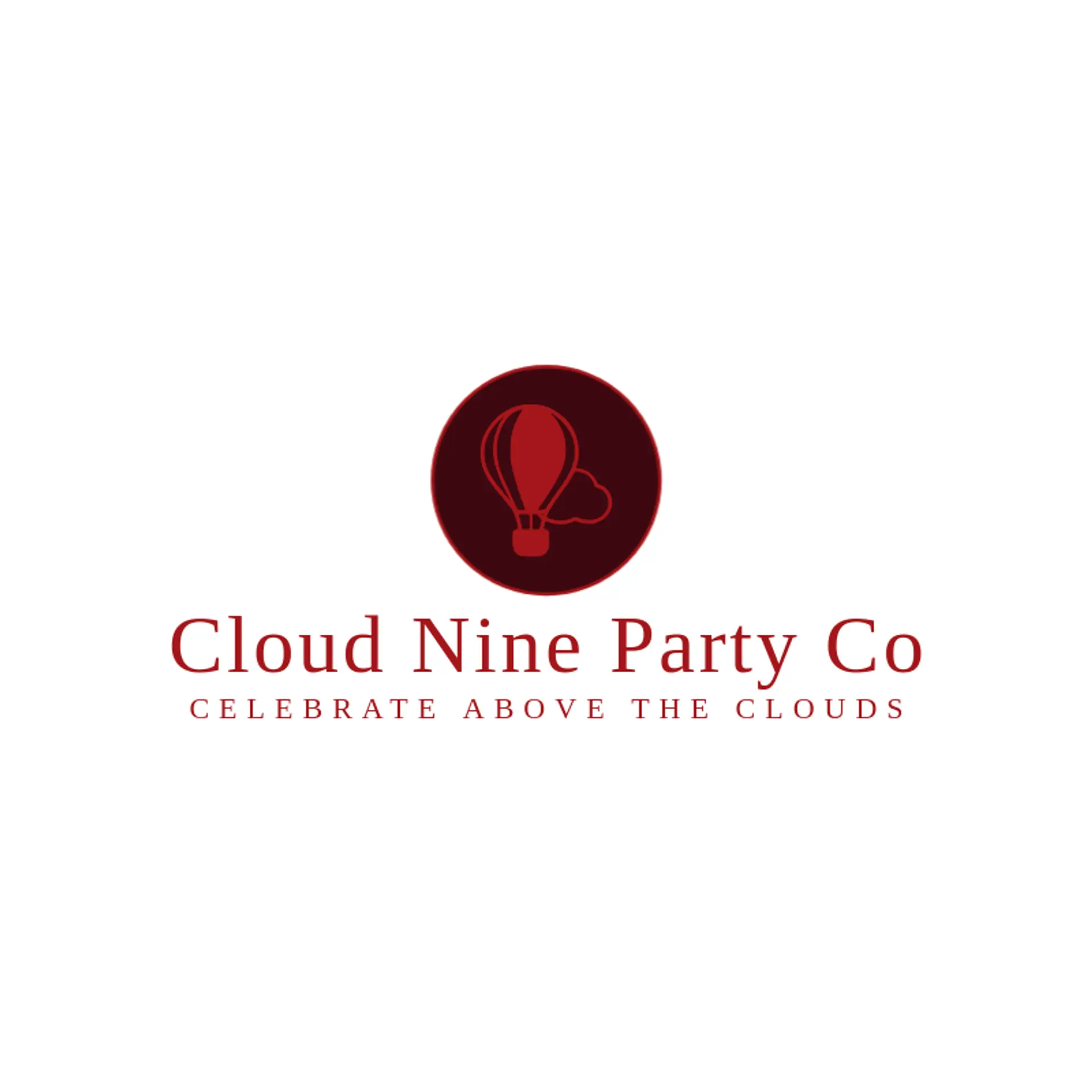 Cloud Nine Party Co logo for balloon
